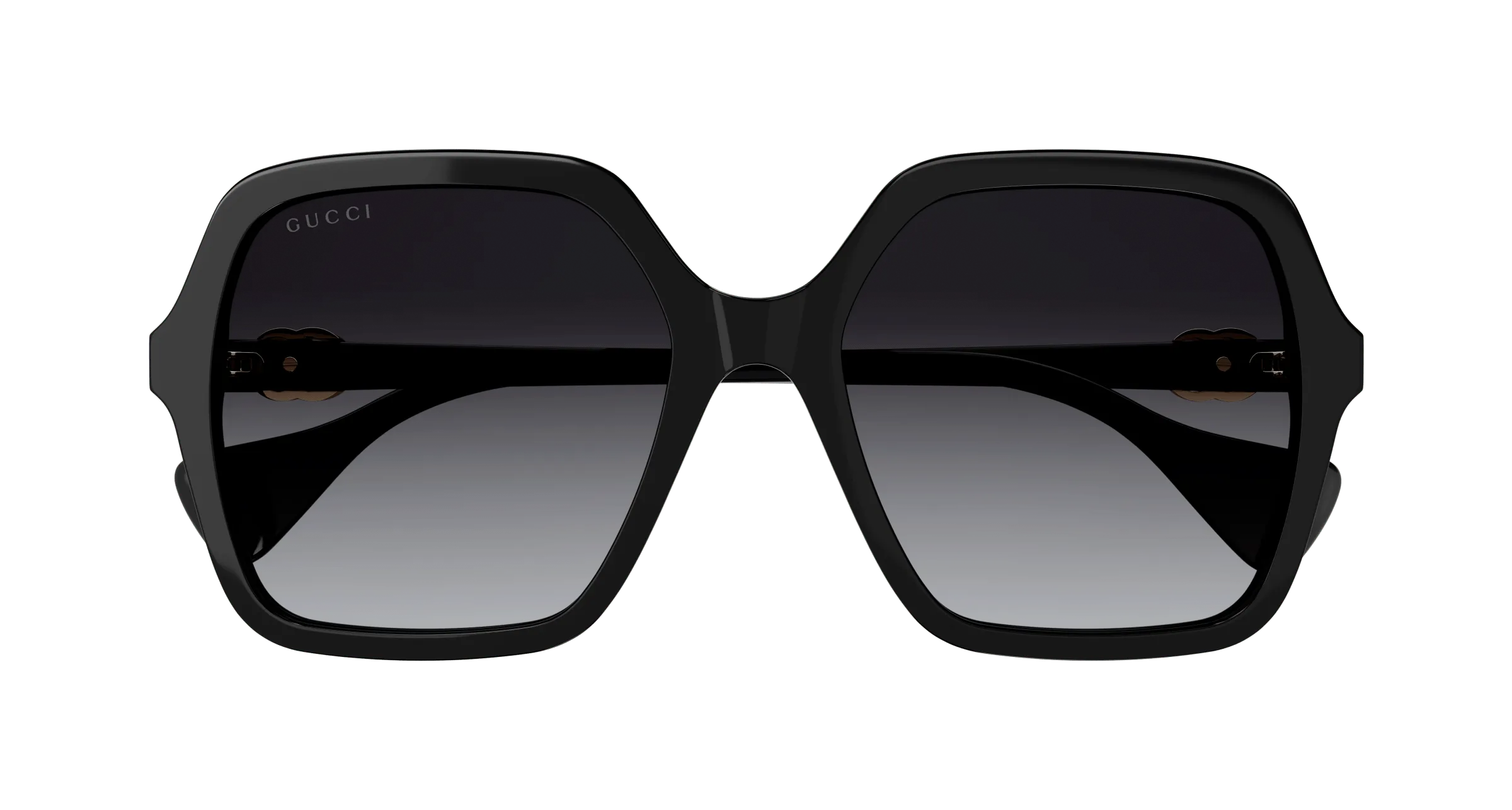 Gucci GG1072SA 001 Occhiali da sole Acetato Nero Grigio Squadrata Normale - immagine 2