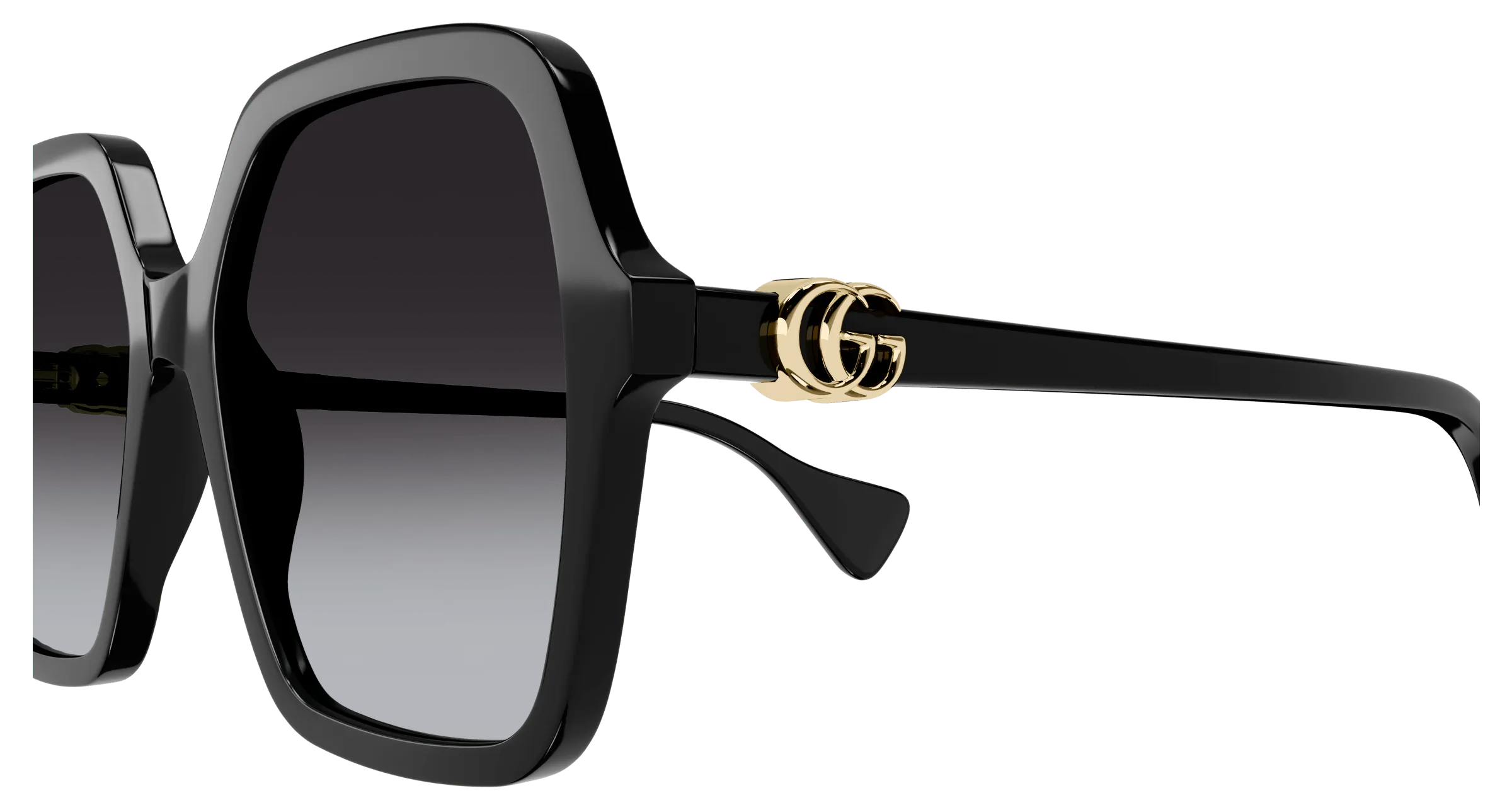 Gucci GG1072SA 001 Occhiali da sole Acetato Nero Grigio Squadrata Normale - immagine 4