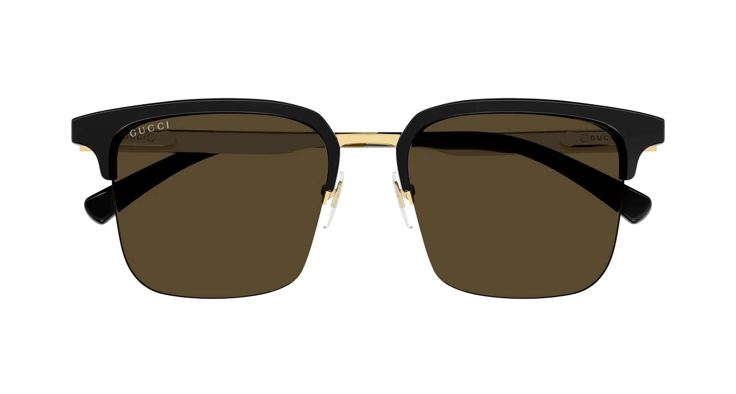 Gucci GG1226S 001 Occhiali da sole Acetato Nero Marrone Squadrata Normale - immagine 3