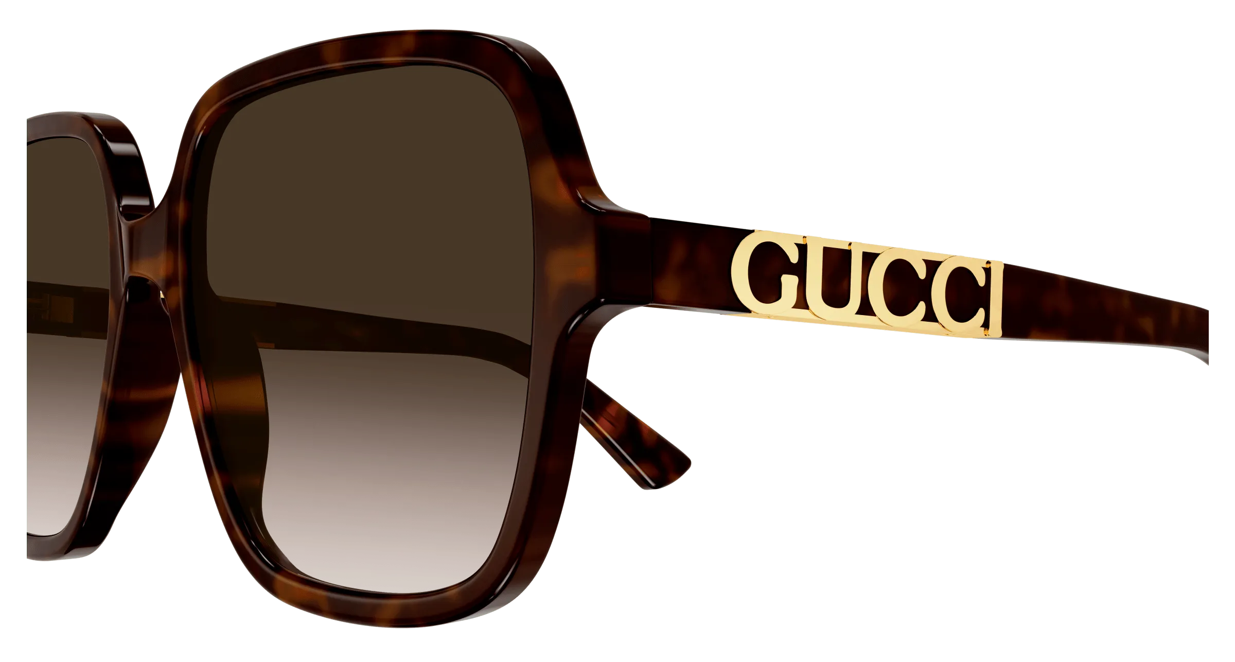 Gucci GG1189SA 003 Occhiali da sole Acetato Havana Marrone Squadrata Normale Sfumato - immagine 4