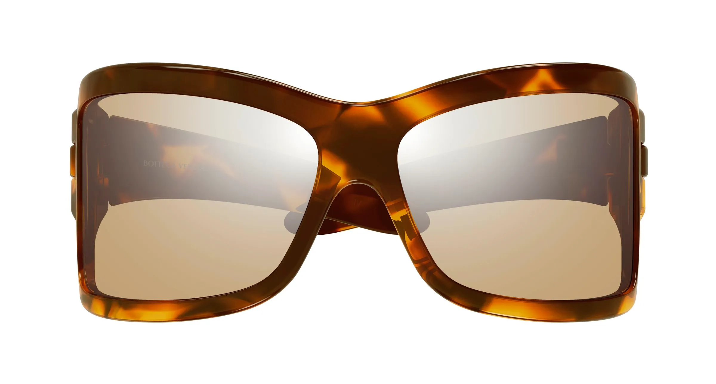 Bottega Veneta BV1528S 001 Occhiali da sole Bio-iniettato Havana Giallo Squadrata - immagine 2