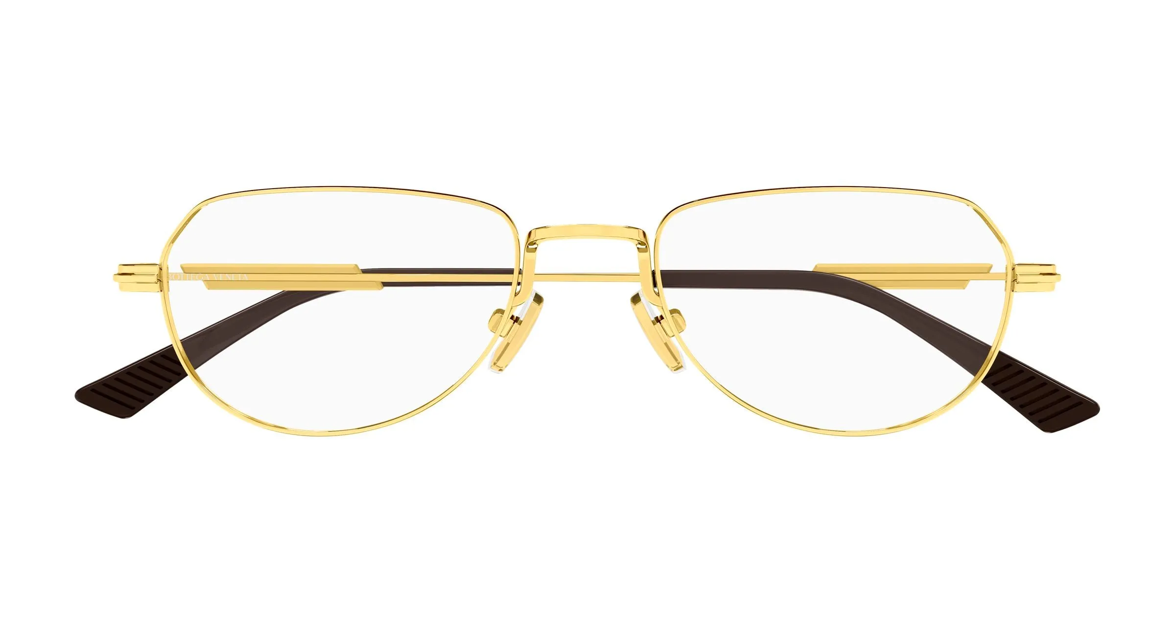 Bottega Veneta BV1510O 002 Montature da vista Metallo Oro Trasparente Rotonda - immagine 2