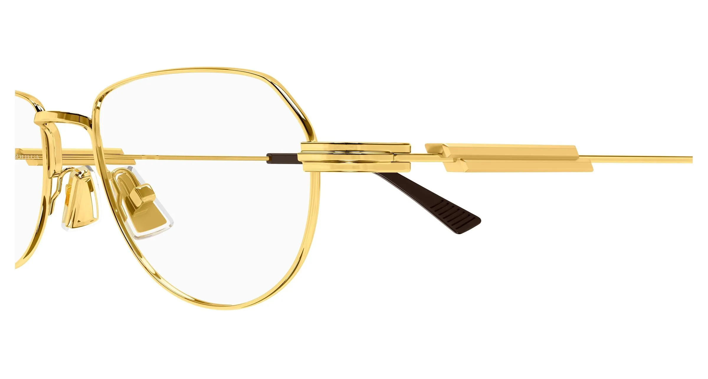 Bottega Veneta BV1510O 002 Montature da vista Metallo Oro Trasparente Rotonda - immagine 4