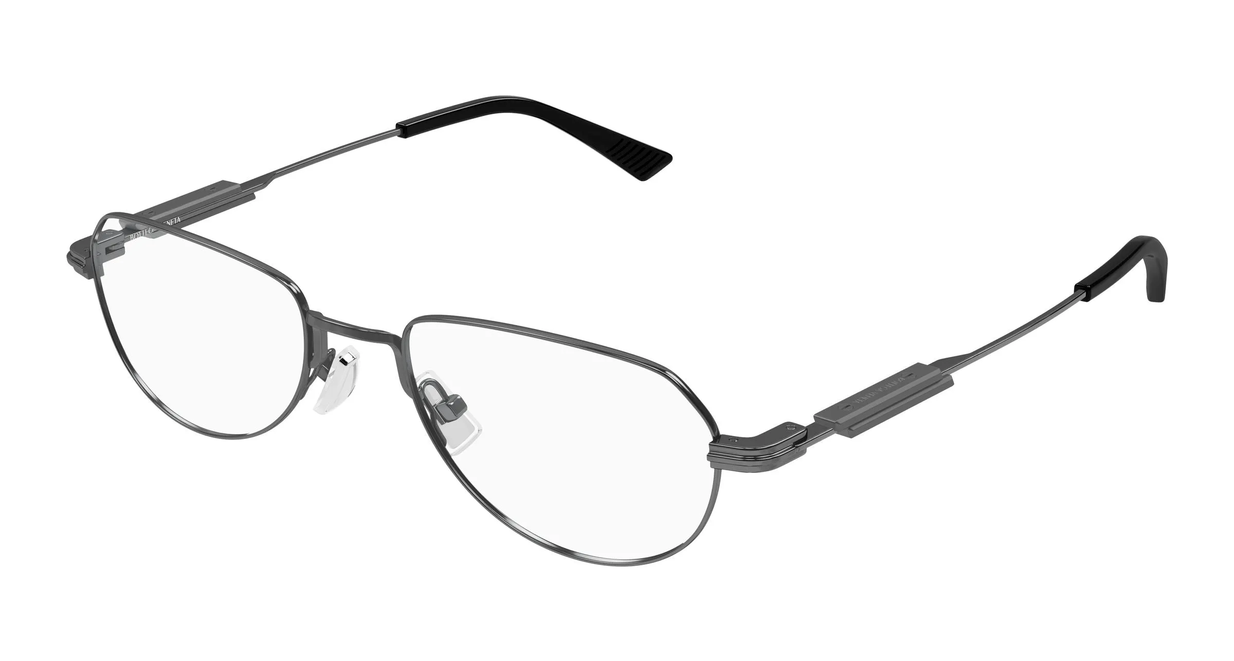 Bottega Veneta BV1510O 001 Montature da vista Metallo Rutenio Trasparente Rotonda - immagine 1