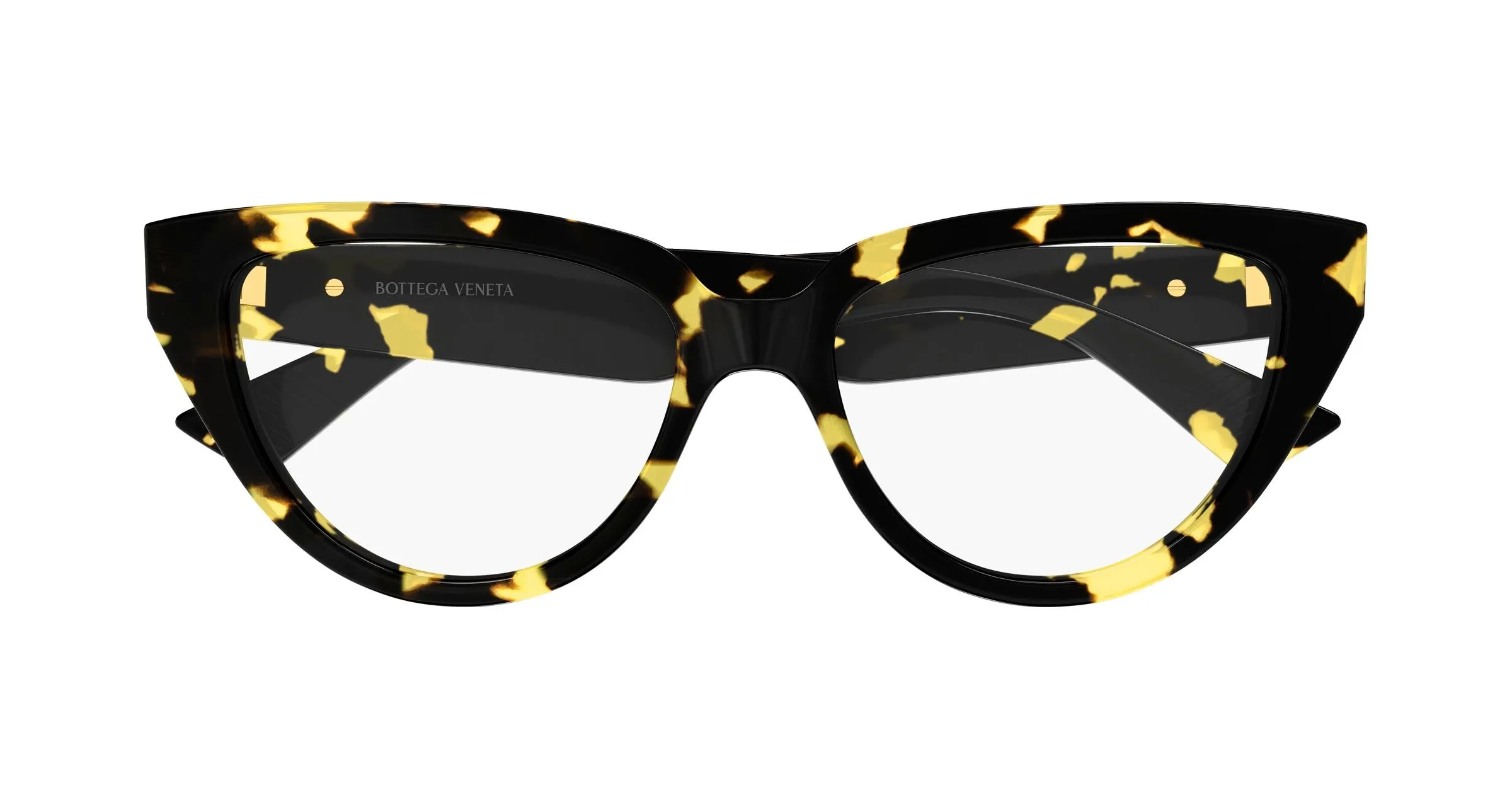 Bottega Veneta BV1503O 002 Montature da vista Acetato Havana Trasparente Cat Eye - immagine 2