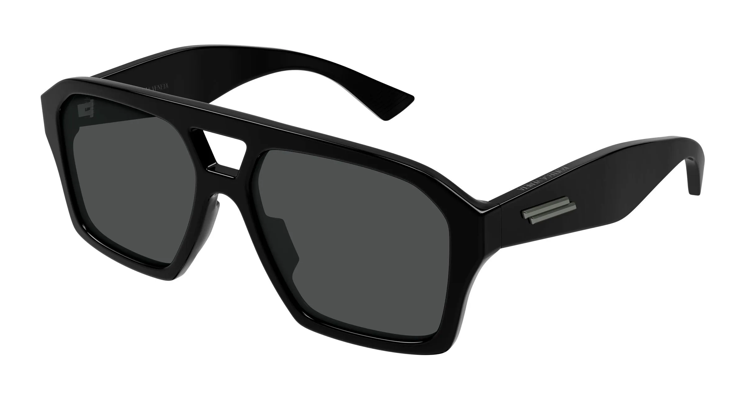 Bottega Veneta BV1501S 001 Occhiali da sole Acetato Nero Grigio Squadrata - immagine 1