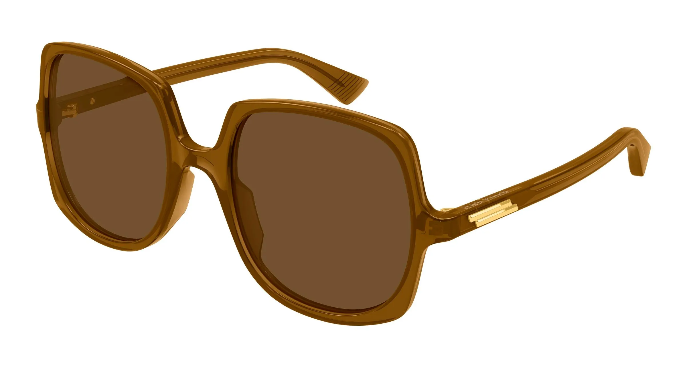 Bottega Veneta BV1498S 003 Occhiali da sole Acetato Marrone Marrone Farfalla - immagine 1