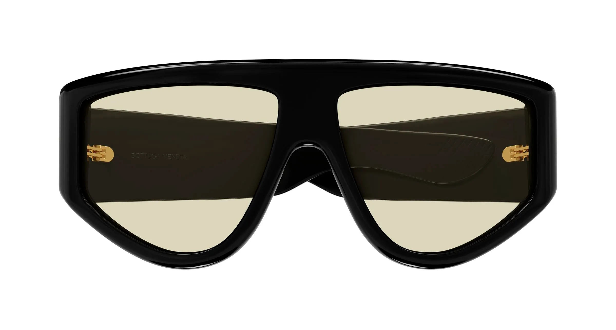 Bottega Veneta BV1492S 002 Occhiali da sole Acetato Nero Marrone Avvolgente - immagine 2