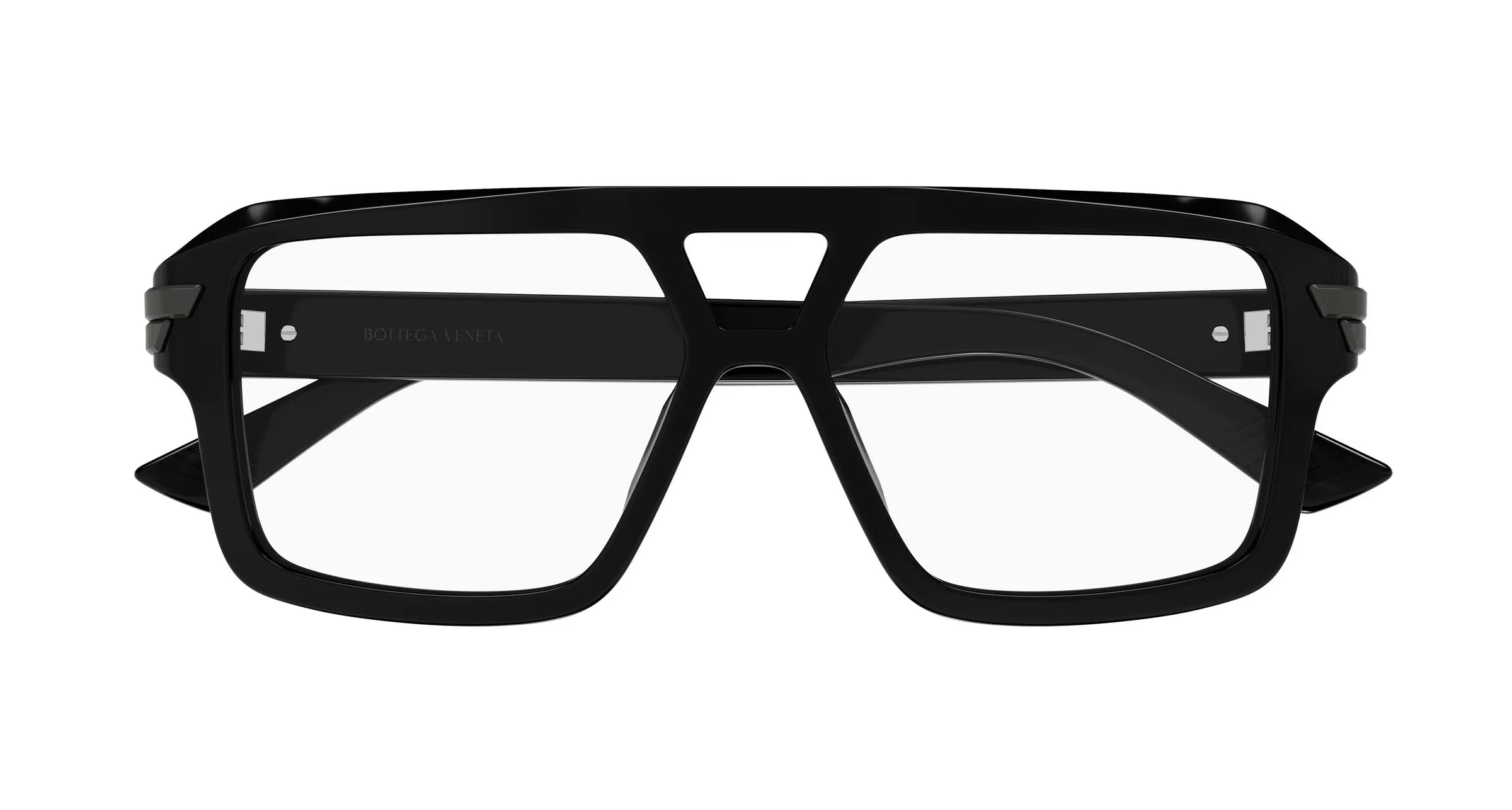 Bottega Veneta BV1491O 001 Montature da vista Acetato Nero Trasparente Pilot - immagine 2