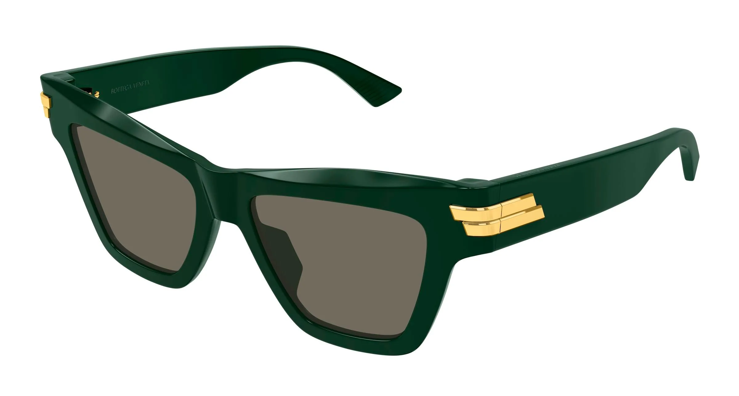 Bottega Veneta BV1489S 005 Occhiali da sole Acetato Verde Marrone Cat Eye - immagine 1