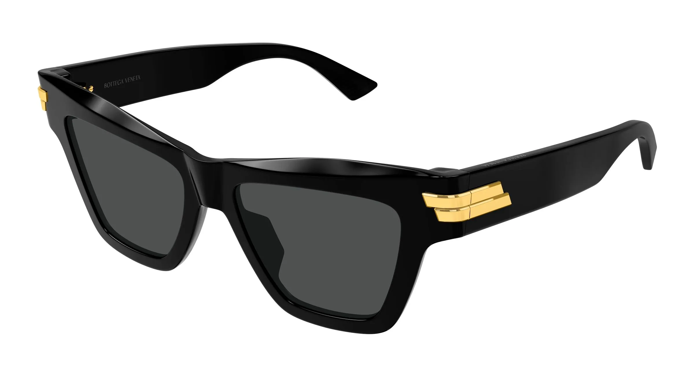 Bottega Veneta BV1489S 001 Occhiali da sole Acetato Nero Grigio Cat Eye - immagine 1