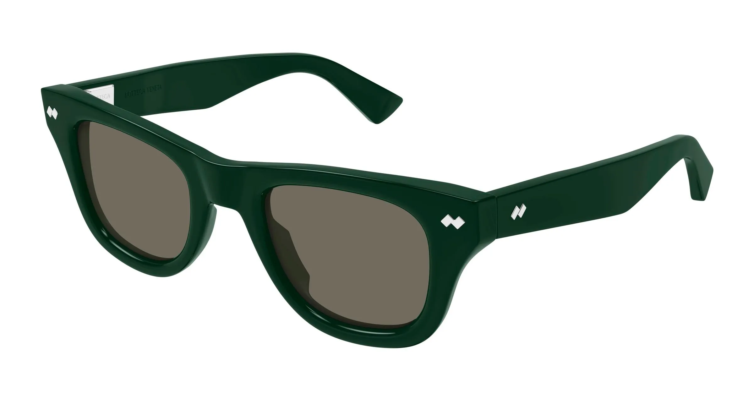 Bottega Veneta BV1486S 005 Occhiali da sole Acetato Verde Marrone Squadrata - immagine 1