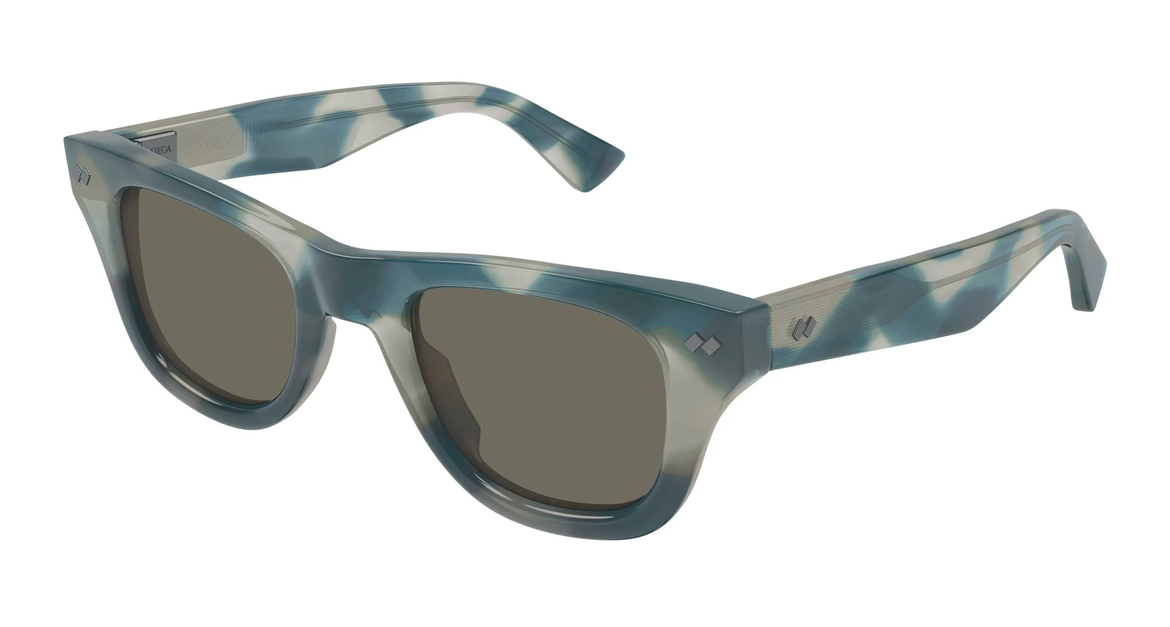 Bottega Veneta BV1486S 003 Occhiali da sole Acetato Blu Marrone Squadrata - immagine 1