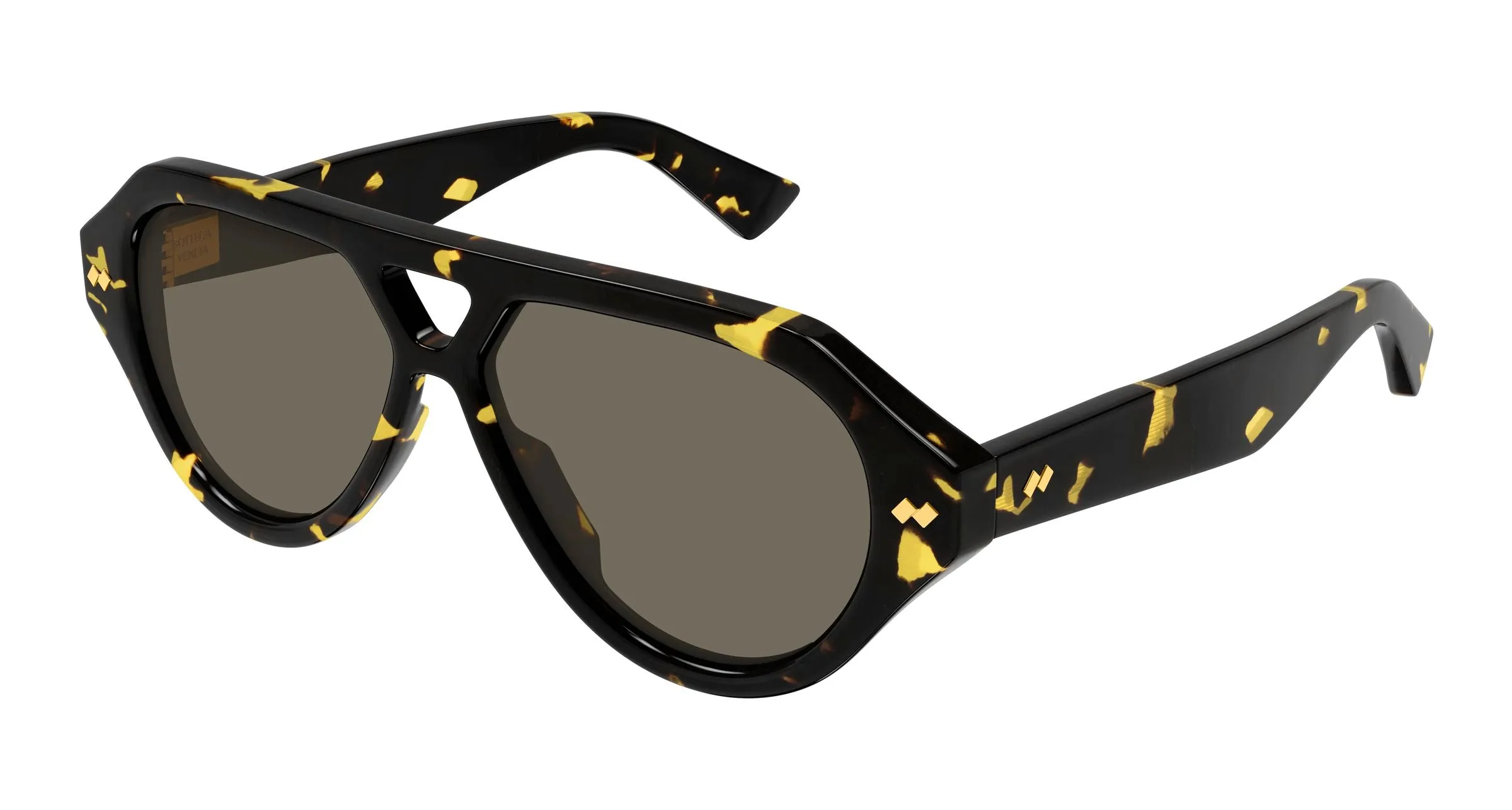 Bottega Veneta BV1485S 002 Occhiali da sole Acetato Havana Marrone Pilot - immagine 1