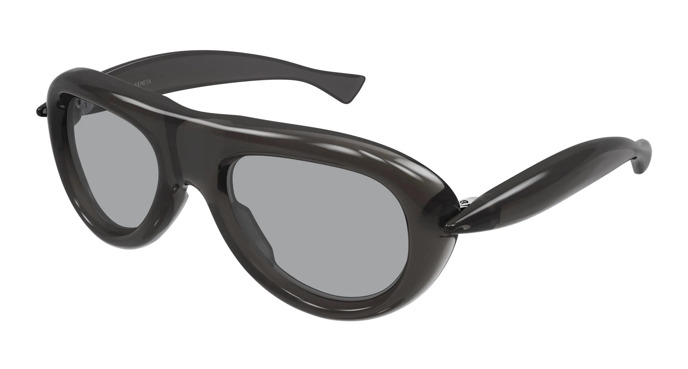 Bottega Veneta BV1483S 003 Occhiali da sole Bio-iniettato Grigio Grigio Rotonda - immagine 1
