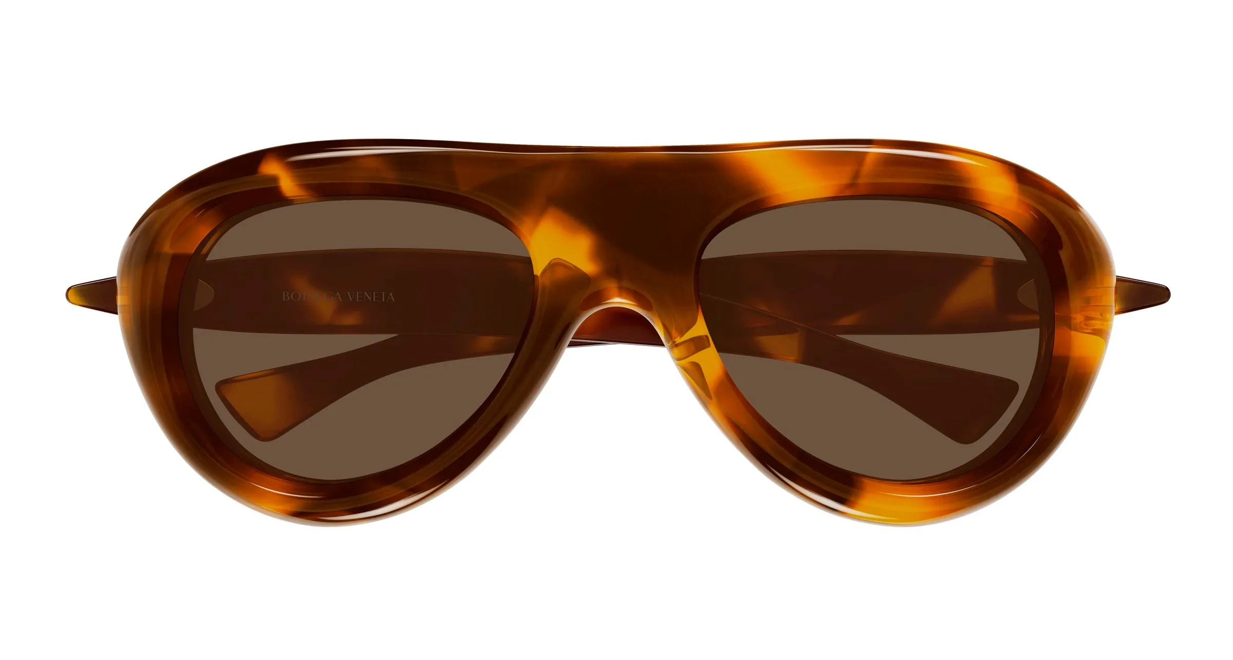 Bottega Veneta BV1483S 002 Occhiali da sole Bio-iniettato Havana Marrone Rotonda - immagine 2