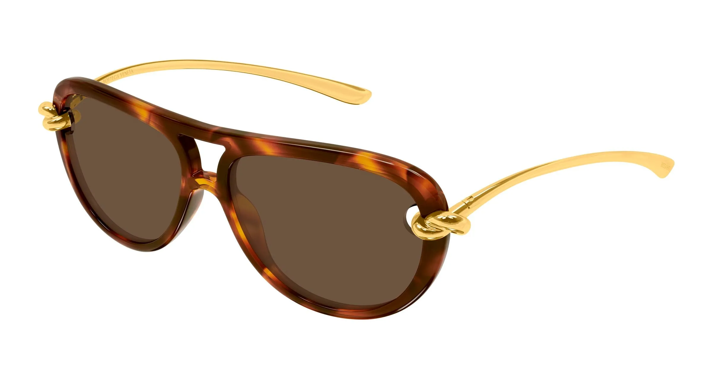 Bottega Veneta BV1418S 007 Occhiali da sole Bio-iniettato Havana Marrone Pilot - immagine 1