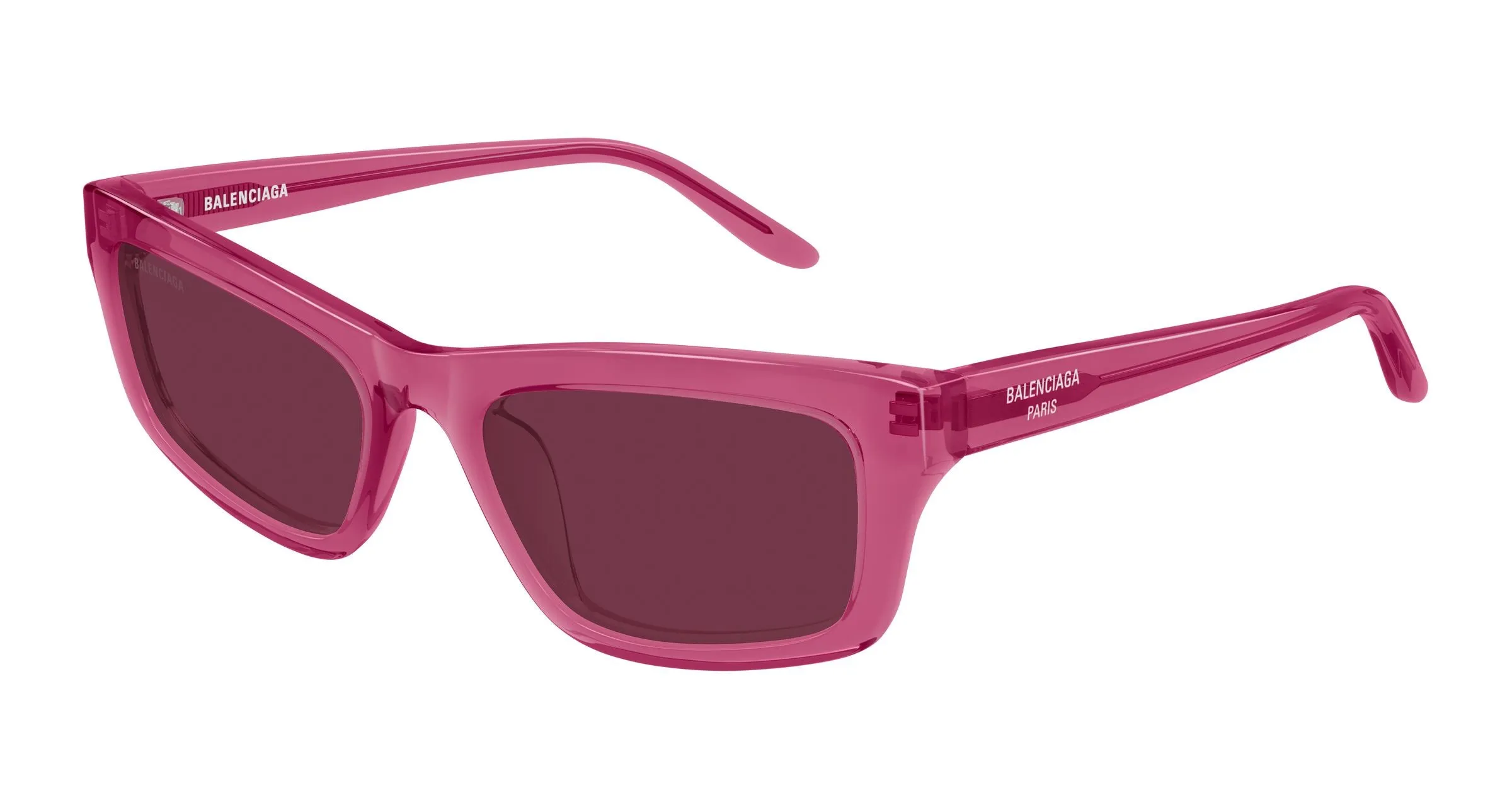 Balenciaga BB0527S 004 Occhiali da sole Acetato Rosa Viola Cat Eye - immagine 1