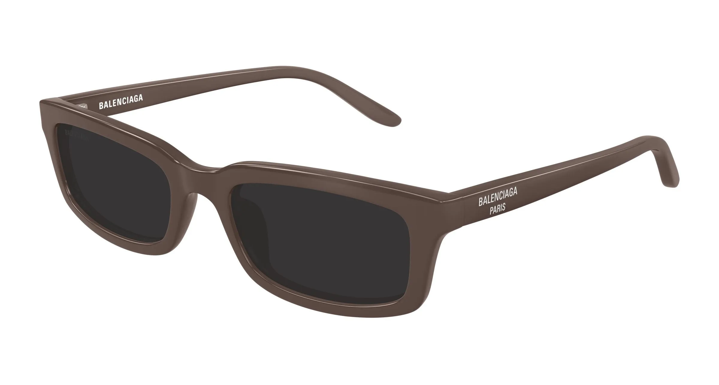 Balenciaga BB0526S 005 Occhiali da sole Acetato Marrone Grigio Squadrata - immagine 1