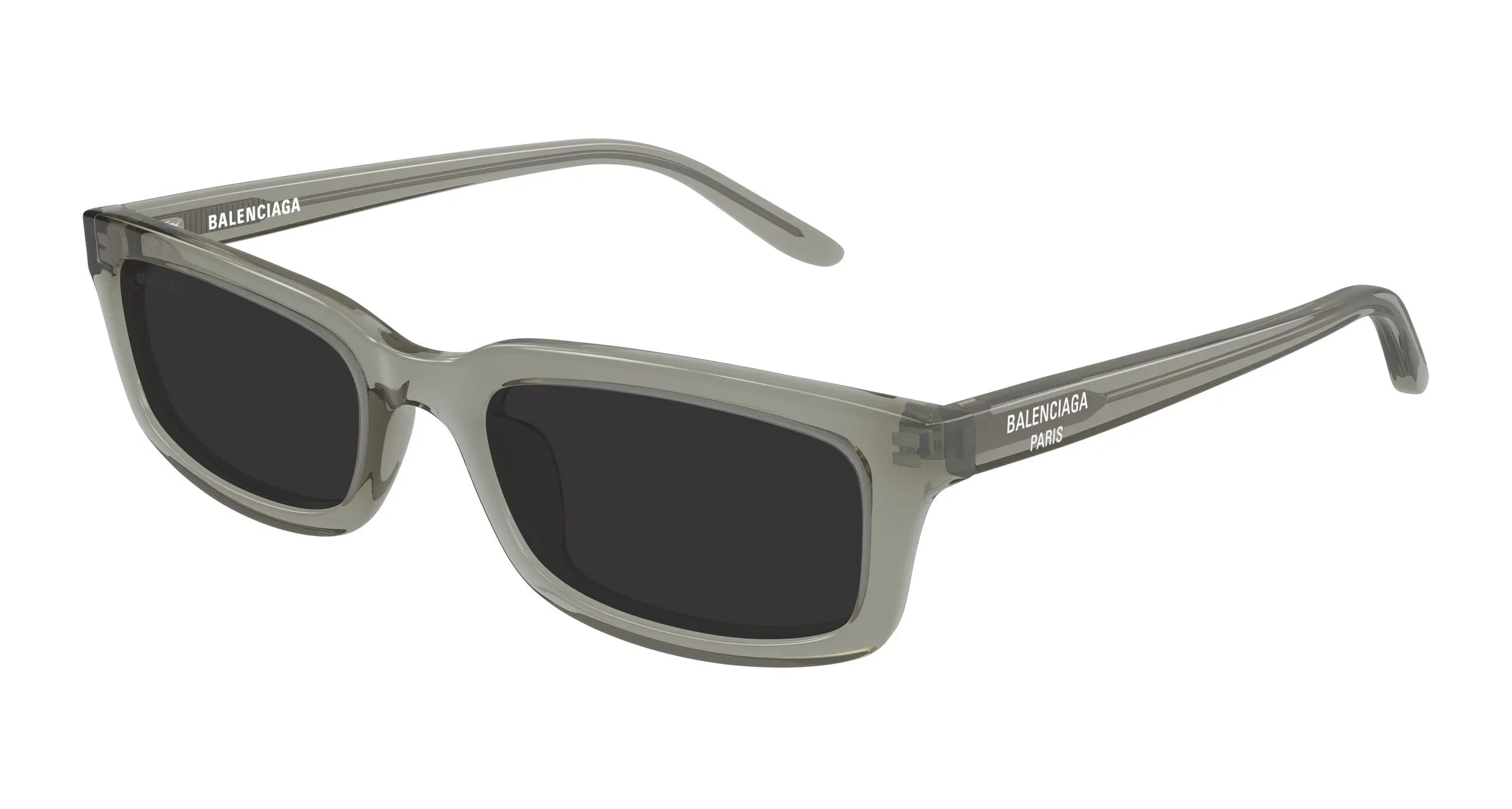 Balenciaga BB0526S 003 Occhiali da sole Acetato Verde Grigio Squadrata - immagine 1