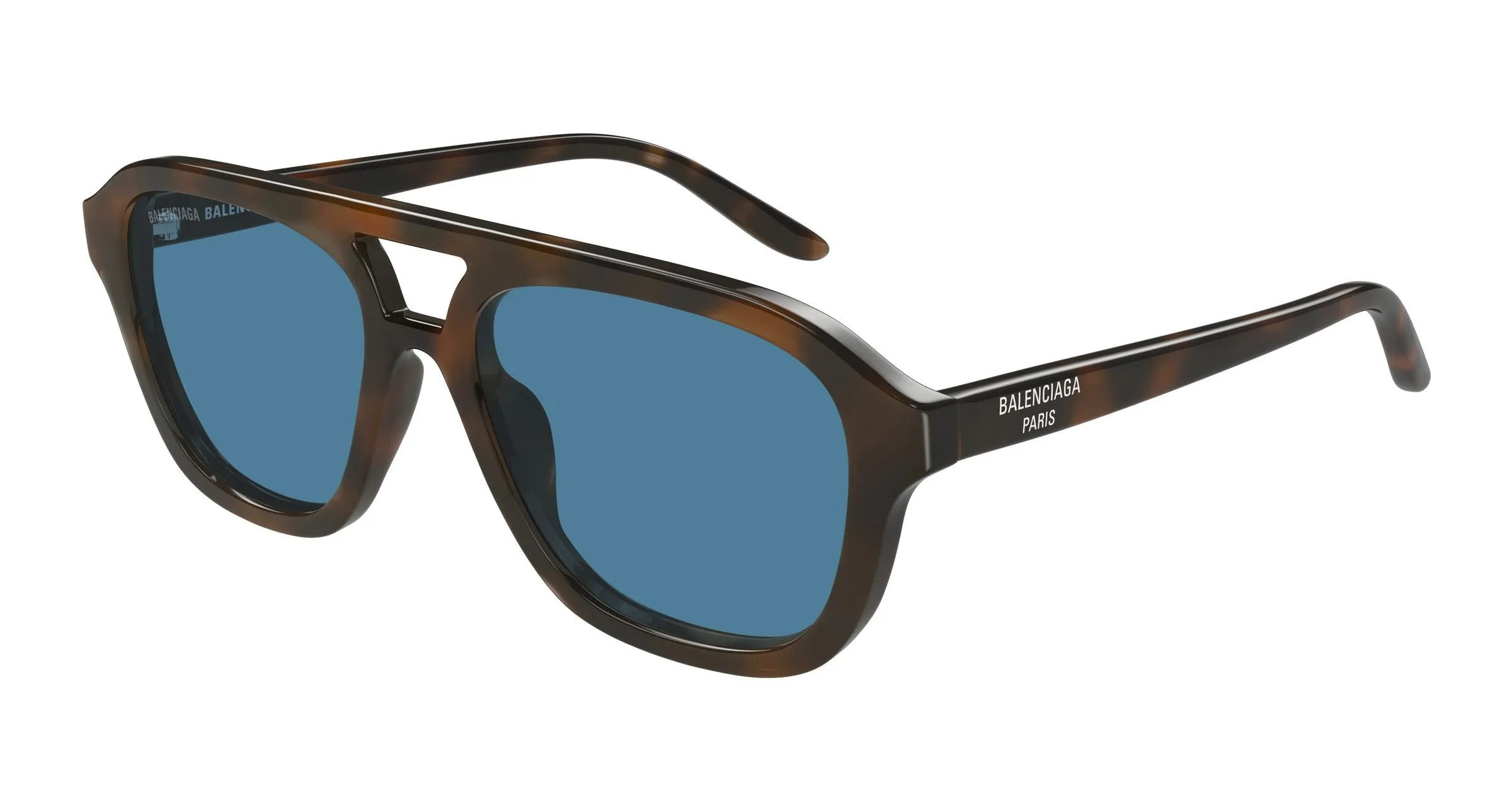 Balenciaga BB0525S 003 Occhiali da sole Acetato Havana Blu Pilot - immagine 1