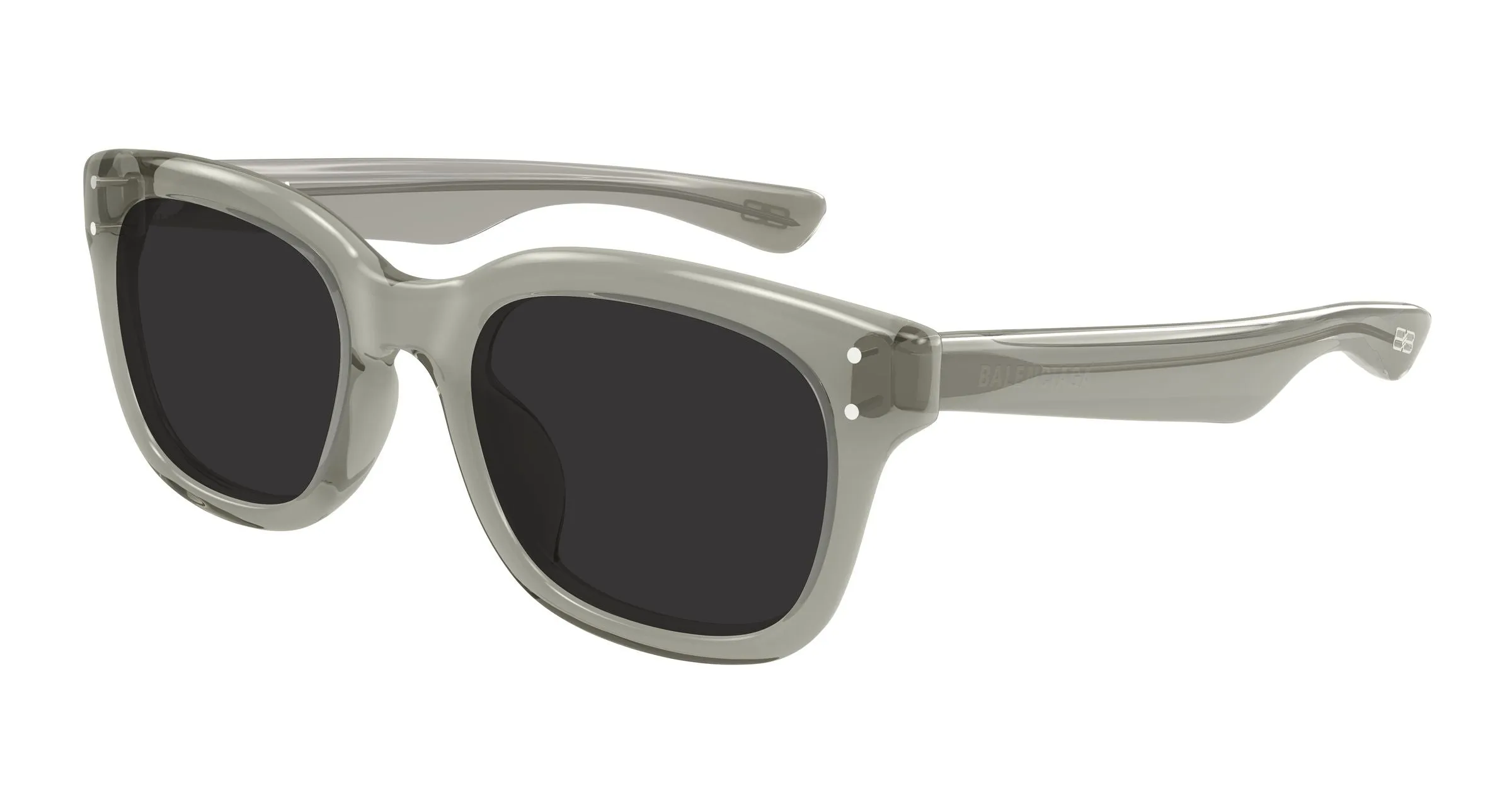Balenciaga BB0522SK 004 Occhiali da sole Acetato Verde Grigio Squadrata - immagine 1
