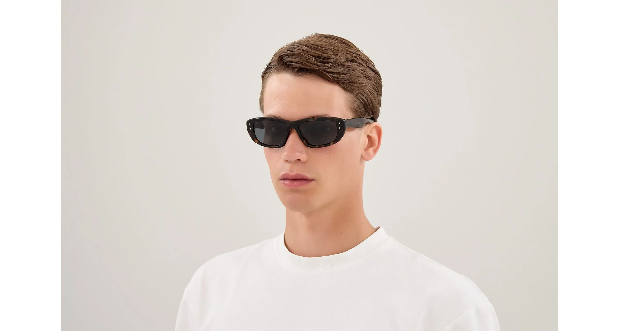 Balenciaga BB0520S 003 Occhiali da sole Acetato Havana Grigio Geometrica - immagine 3