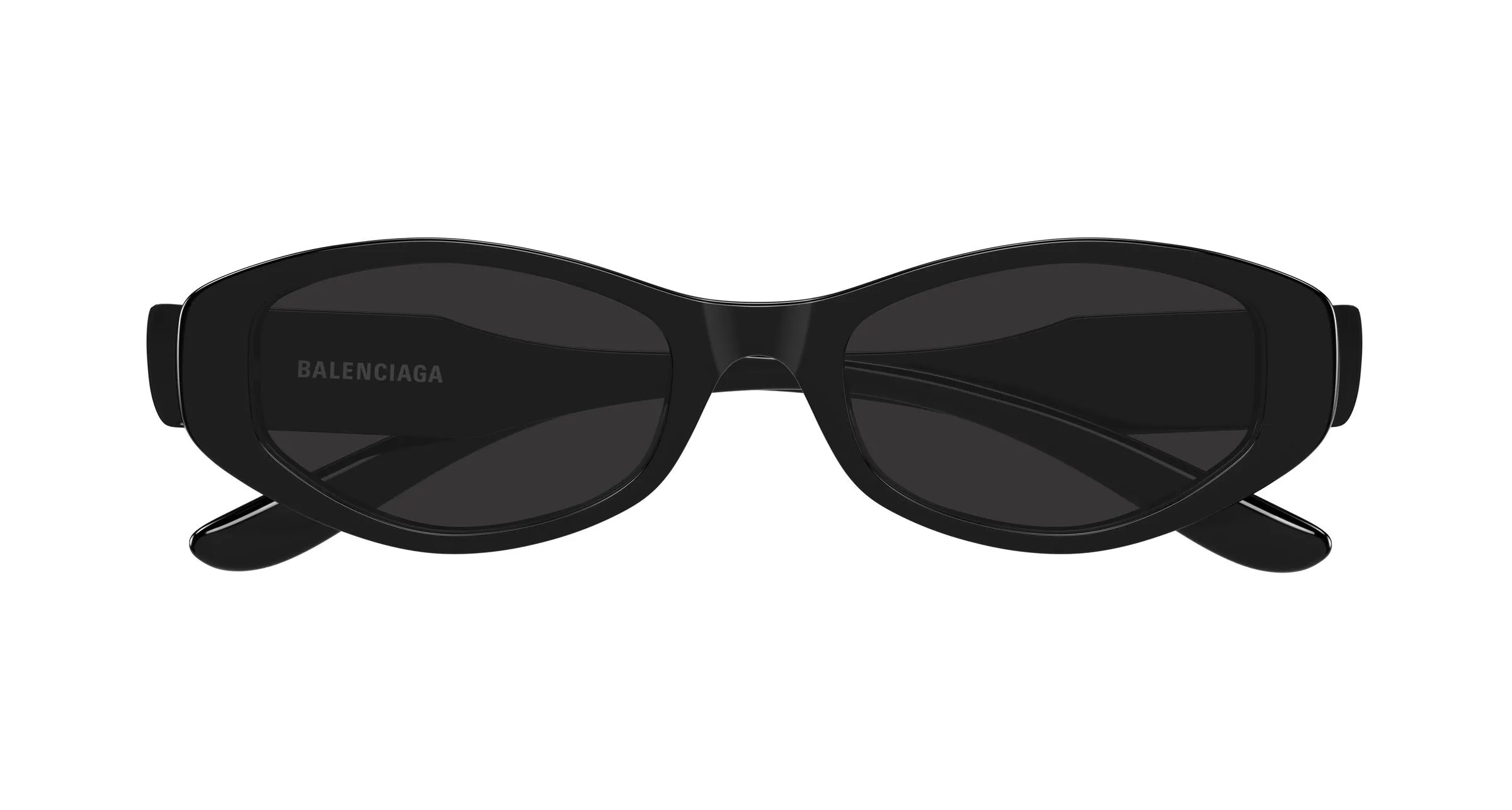 Balenciaga BB0509S 001 Occhiali da sole Acetato Nero Grigio Geometrica - immagine 2
