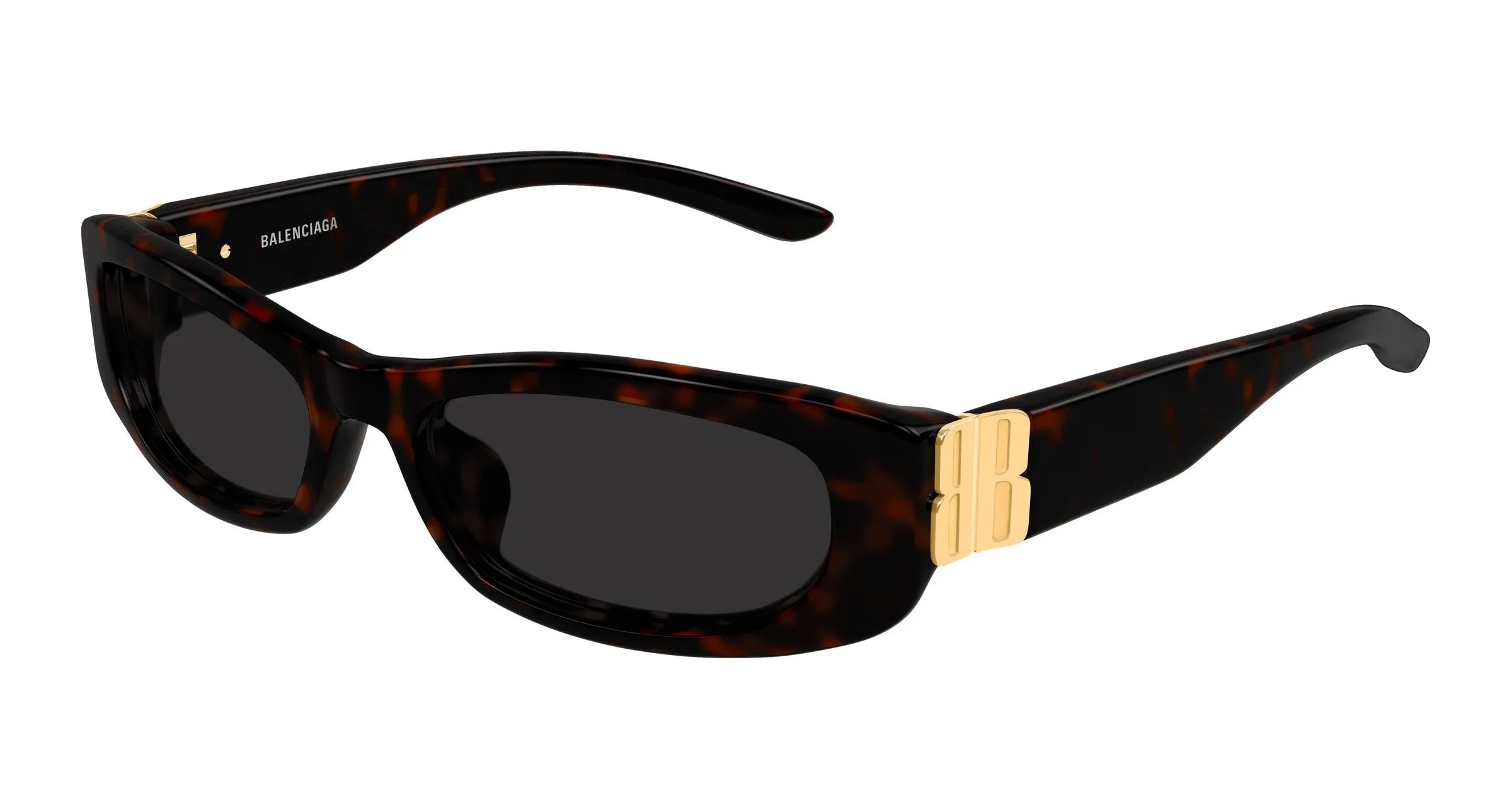 Balenciaga BB0505S 002 Occhiali da sole Acetato Havana Grigio Squadrata - immagine 1