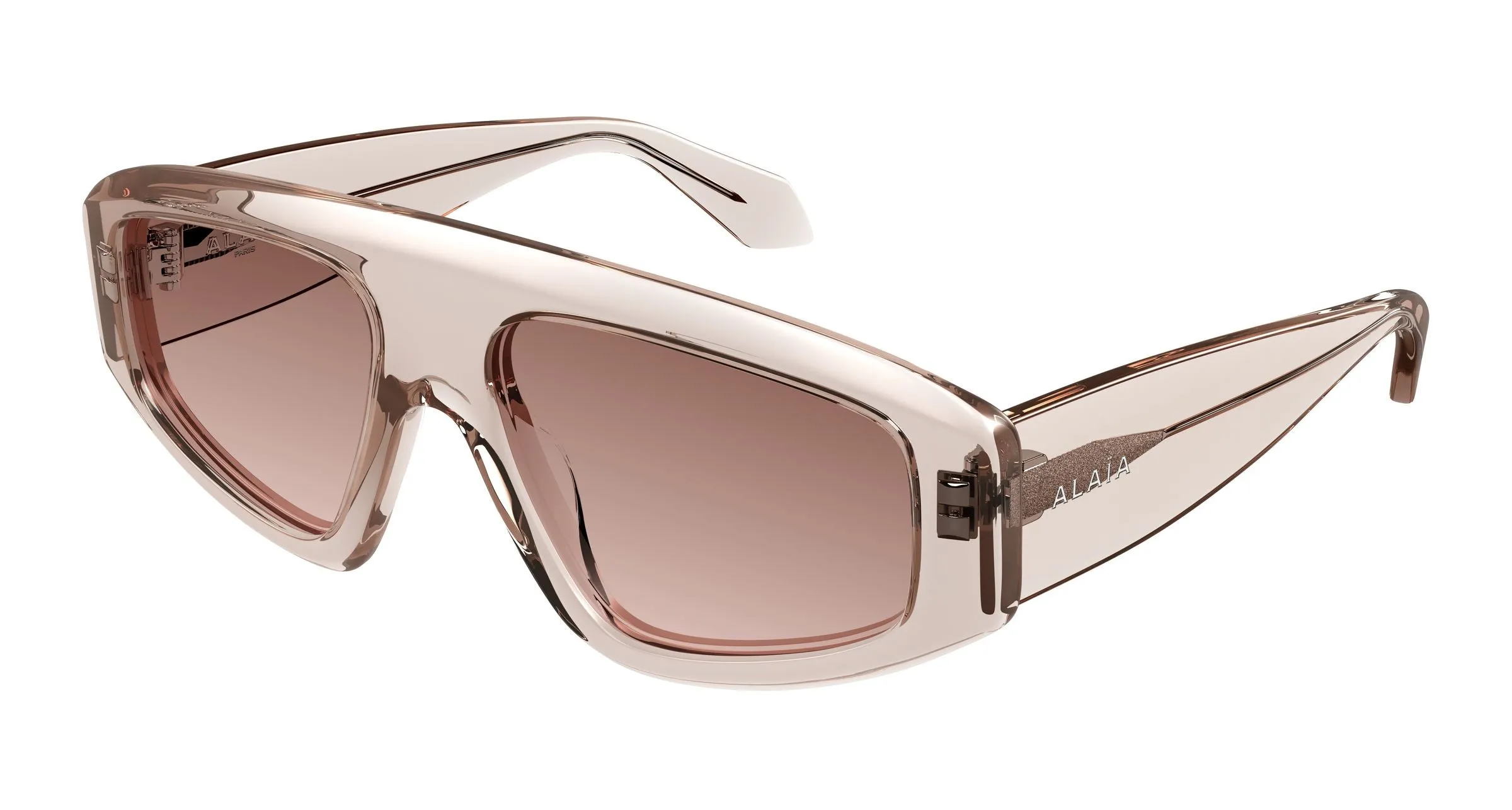 AZZEDINE ALAÏA AA0092S 006 Occhiali da sole Acetato Marrone Marrone Avvolgente Sfumato - immagine 1