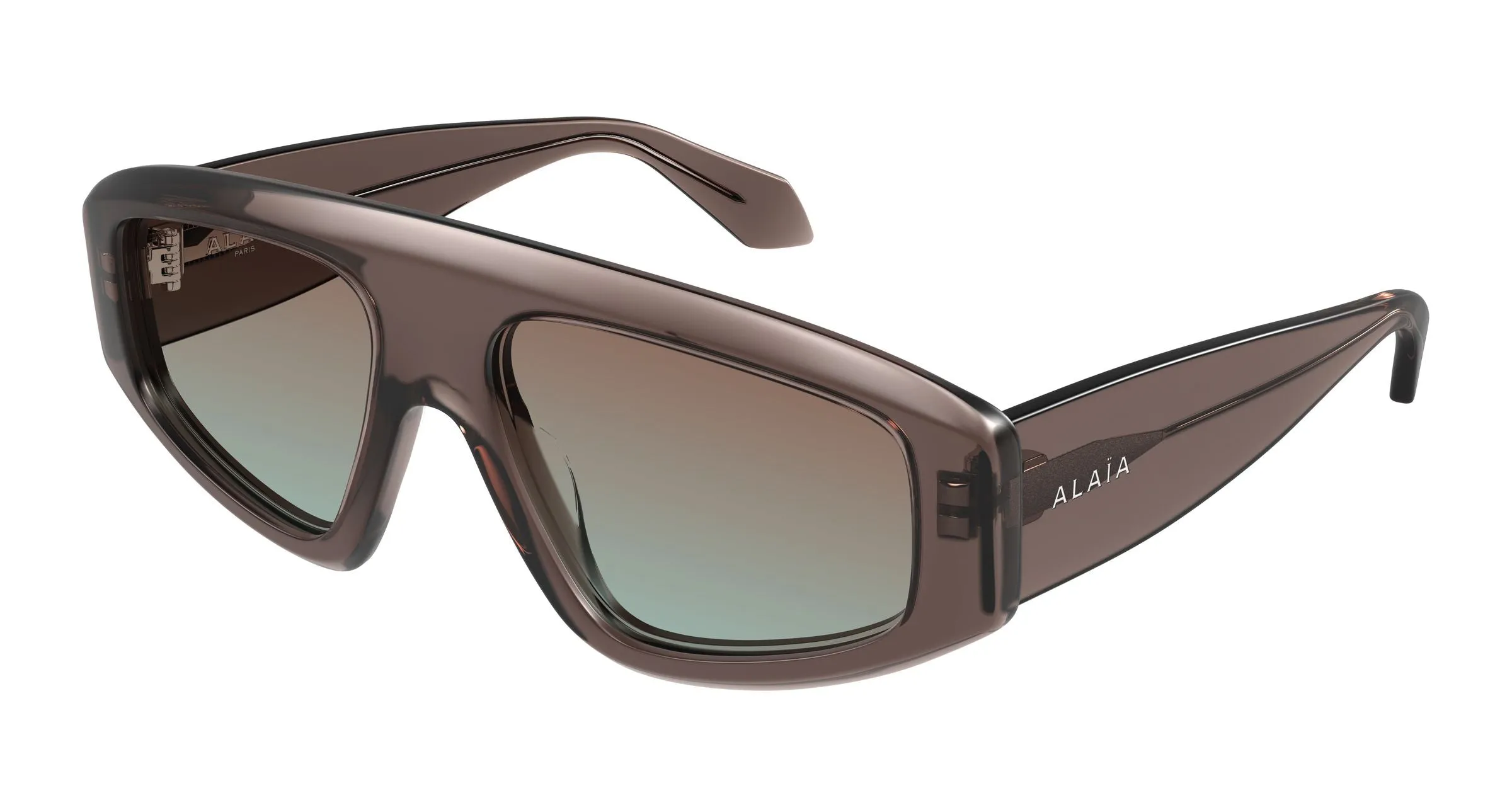 AZZEDINE ALAÏA AA0092S 005 Occhiali da sole Acetato Marrone Marrone Avvolgente Sfumato - immagine 1