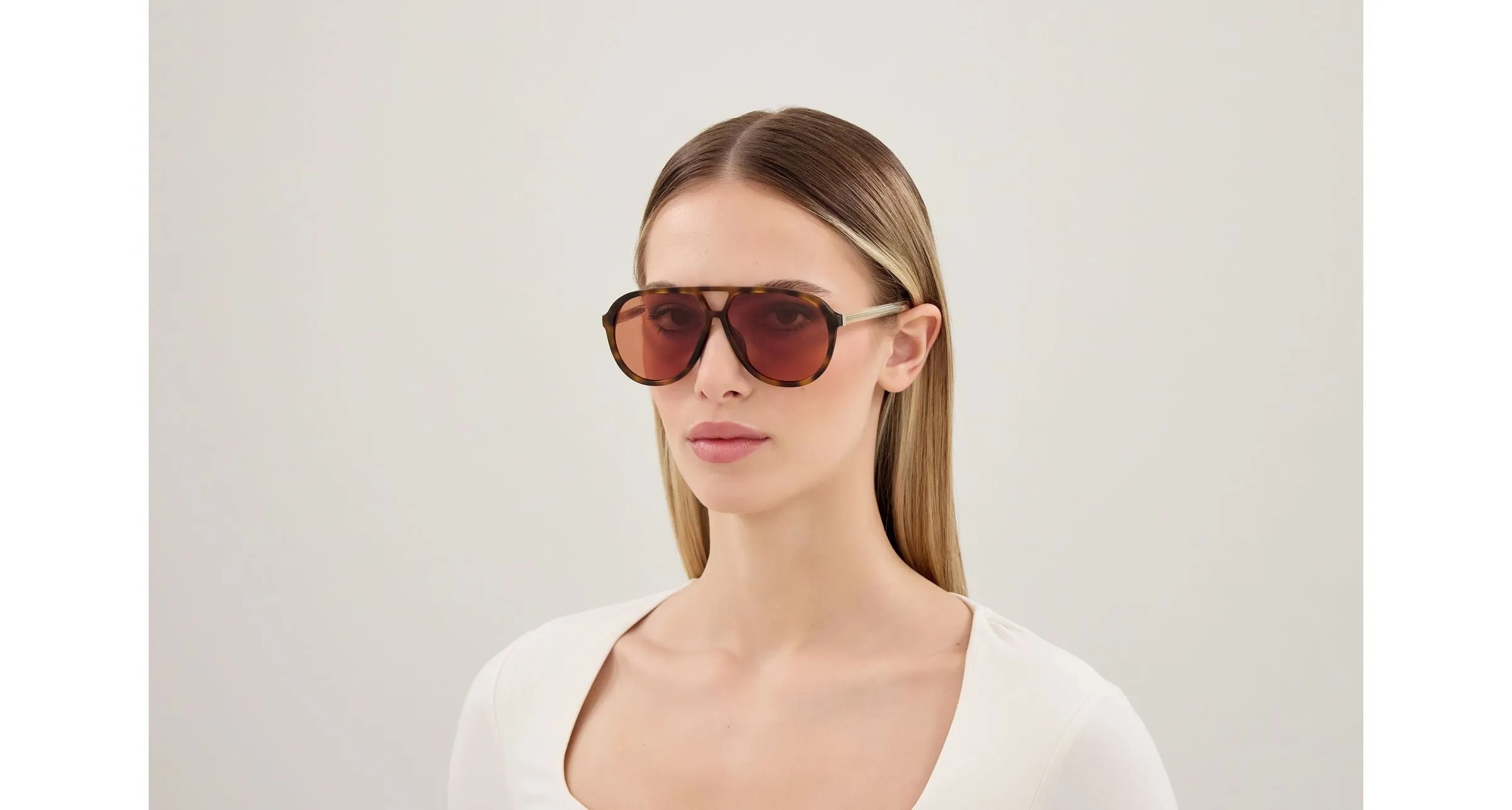Alexander McQueen AM0586S 002 Occhiali da sole Acetato Havana Marrone Pilot - immagine 3