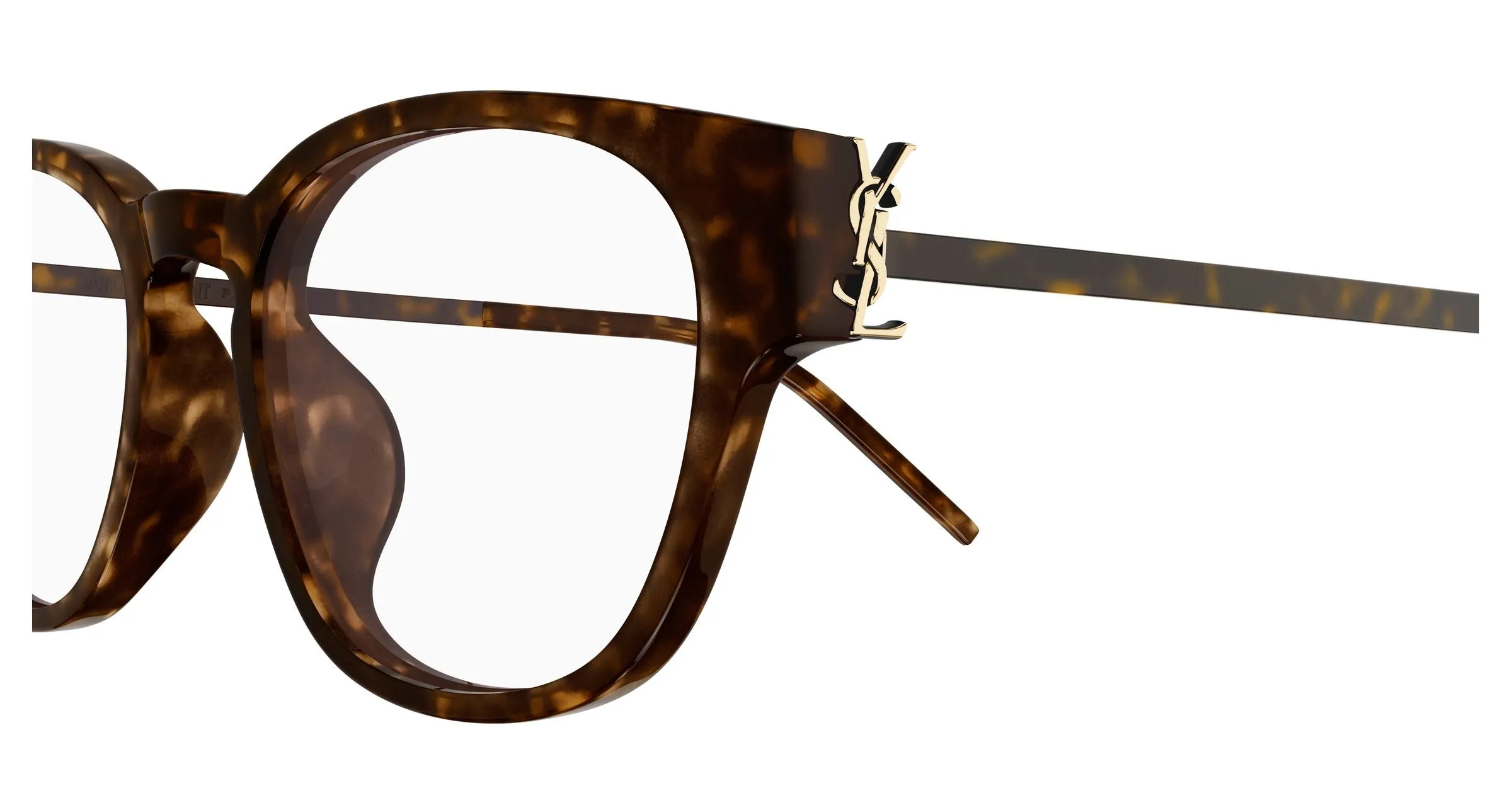 SAINT LAURENT SL M48O_D/FN 003 Montature da vista Acetato Havana Trasparente Squadrata ["Antiriflesso"] - immagine 3