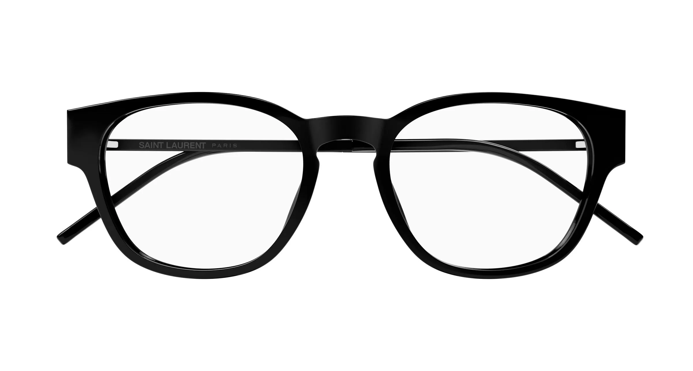 SAINT LAURENT SL M48O_D/FN 002 Montature da vista Acetato Nero Trasparente Squadrata ["Antiriflesso"] - immagine 2