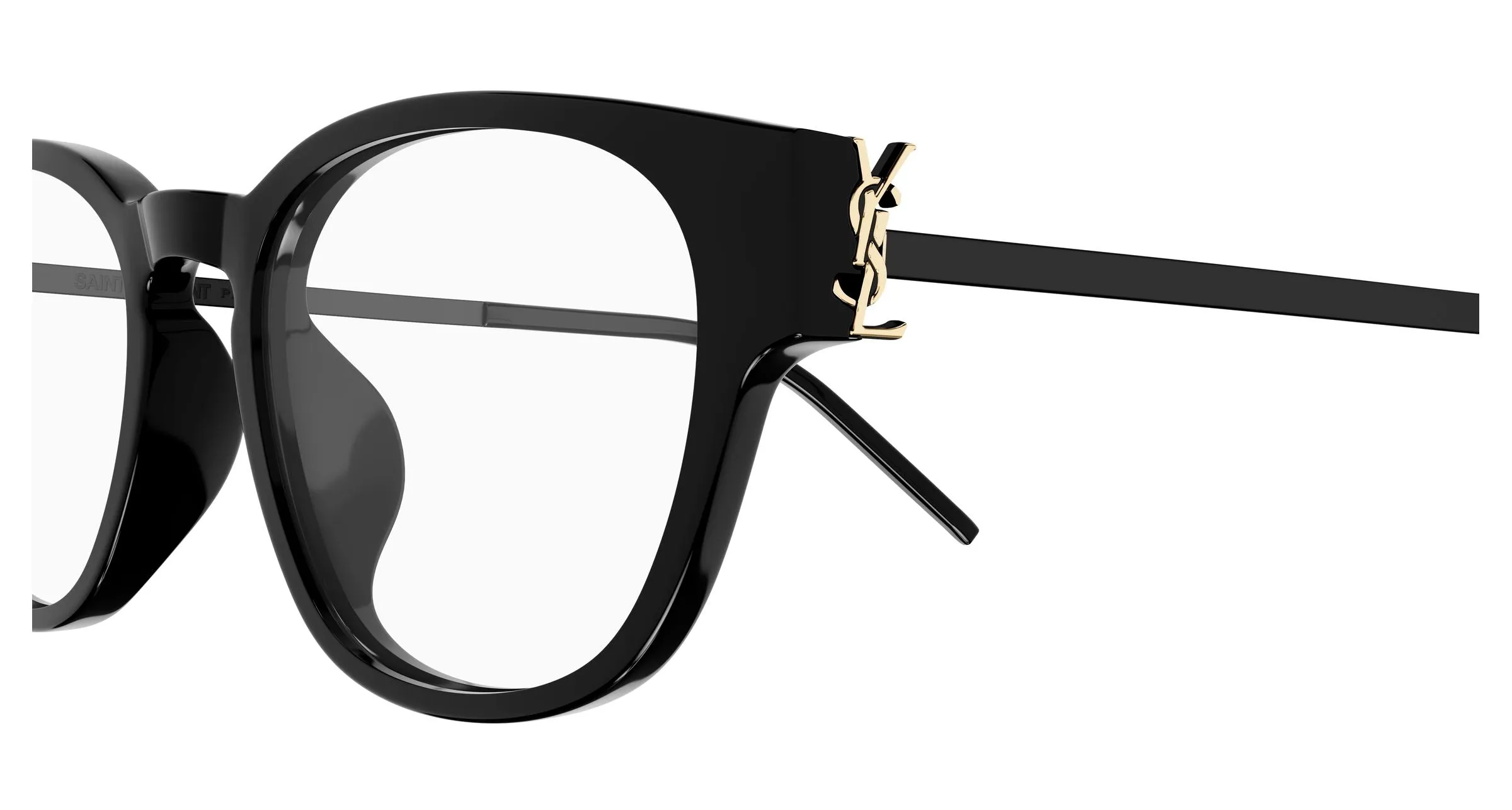 SAINT LAURENT SL M48O_D/FN 001 Montature da vista Acetato Nero Trasparente Squadrata ["Antiriflesso"] - immagine 3