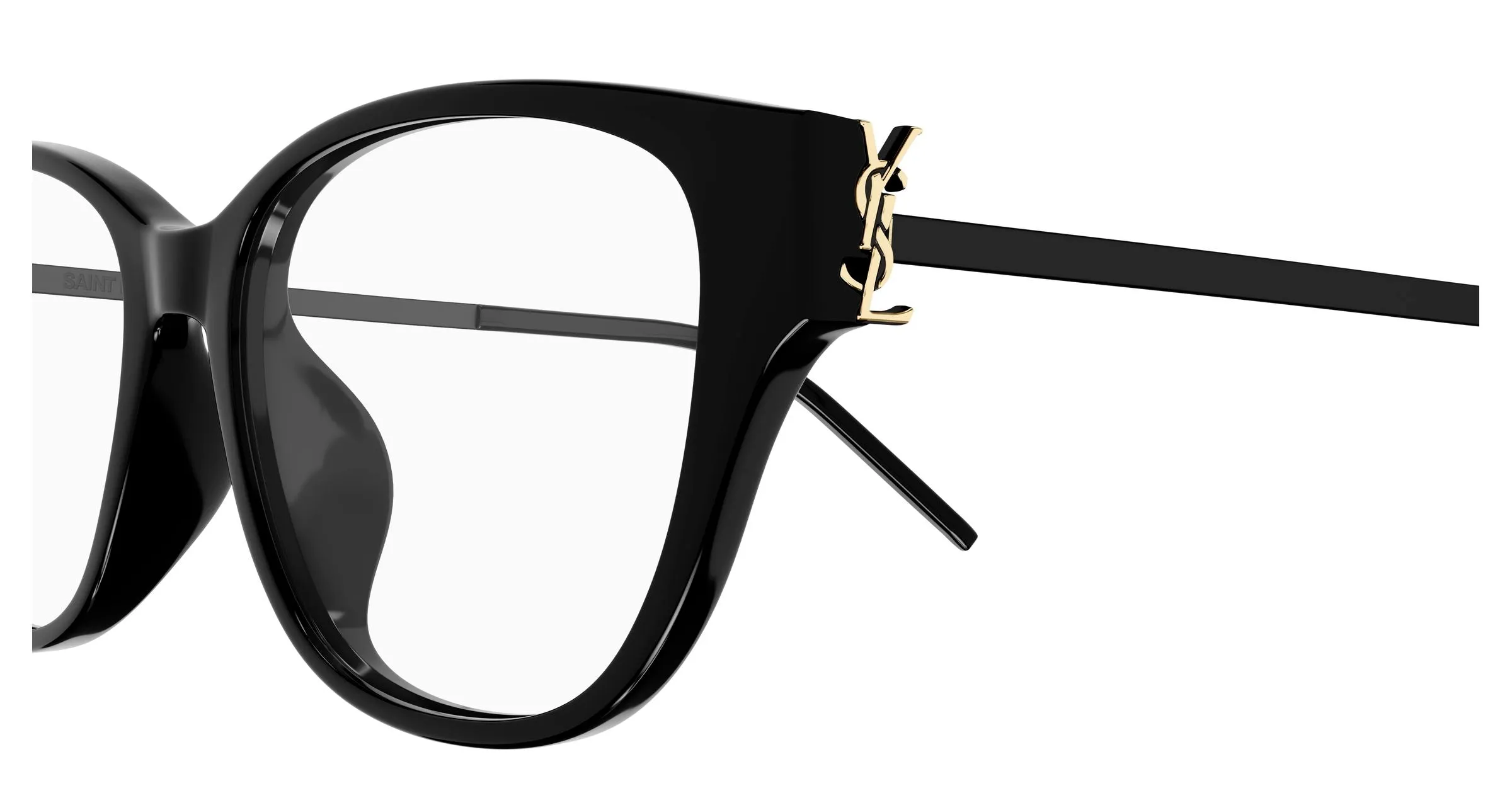 SAINT LAURENT SL M48O_C/FN 001 Montature da vista Acetato Nero Trasparente Squadrata ["Antiriflesso"] - immagine 3