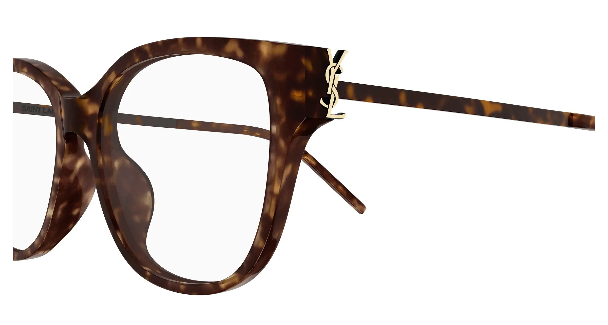 SAINT LAURENT SL M48O_B/FN 003 Montature da vista Acetato Havana Trasparente Squadrata ["Antiriflesso"] - immagine 3