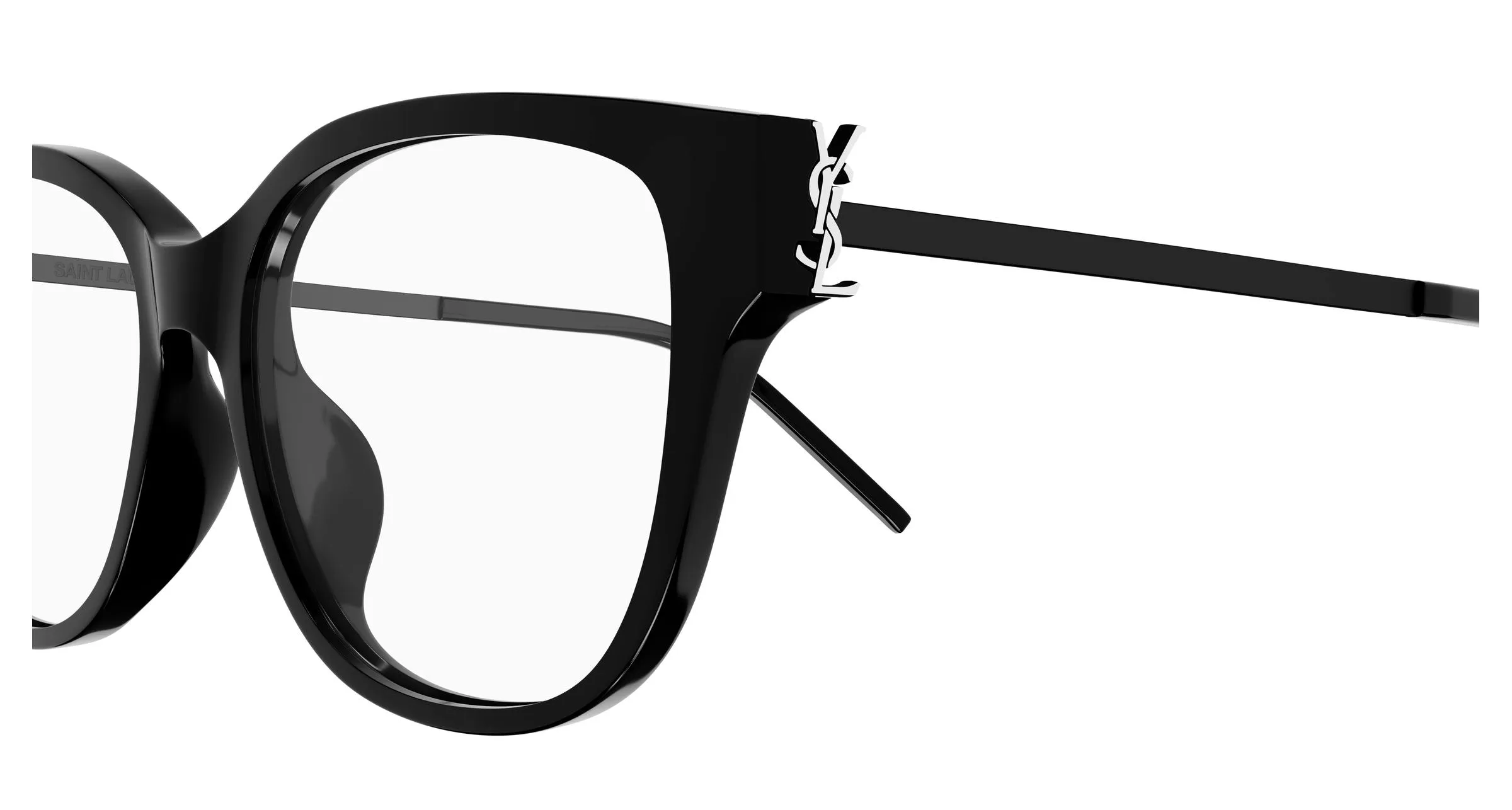 SAINT LAURENT SL M48O_B/FN 002 Montature da vista Acetato Nero Trasparente Squadrata ["Antiriflesso"] - immagine 3