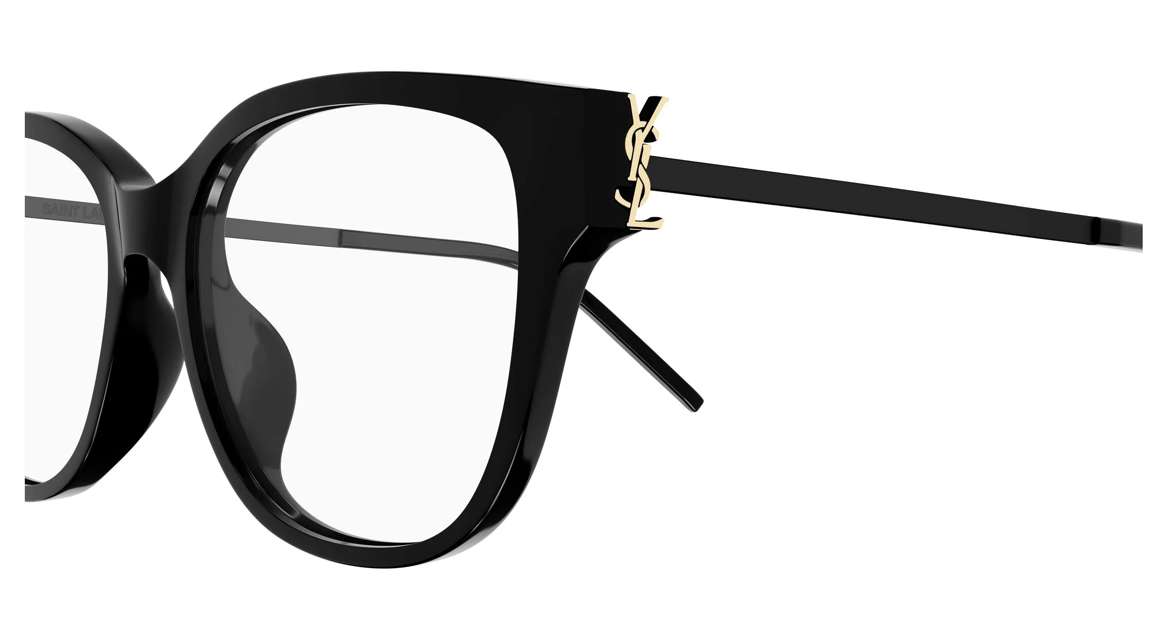 SAINT LAURENT SL M48O_B/FN 001 Montature da vista Acetato Nero Trasparente Squadrata ["Antiriflesso"] - immagine 3