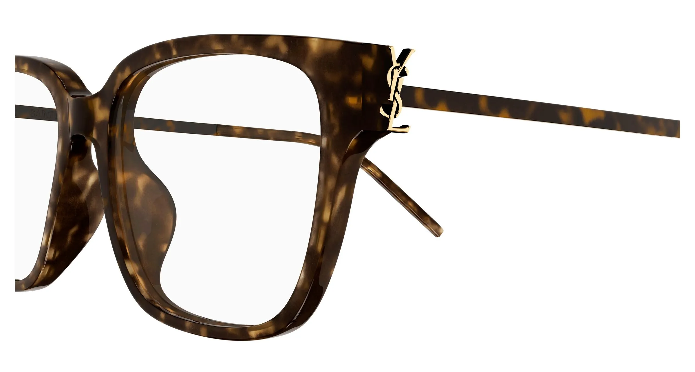 SAINT LAURENT SL M48O_A/FN 003 Montature da vista Acetato Havana Trasparente Squadrata ["Antiriflesso"] - immagine 3
