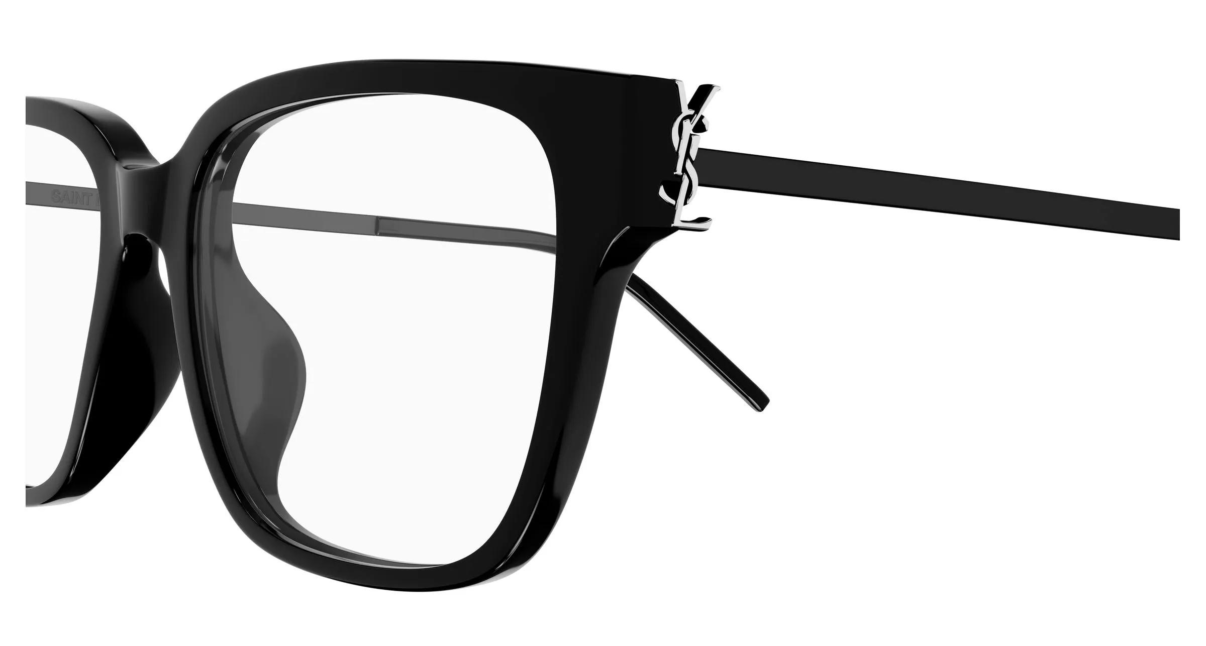 SAINT LAURENT SL M48O_A/FN 002 Montature da vista Acetato Nero Trasparente Squadrata ["Antiriflesso"] - immagine 3