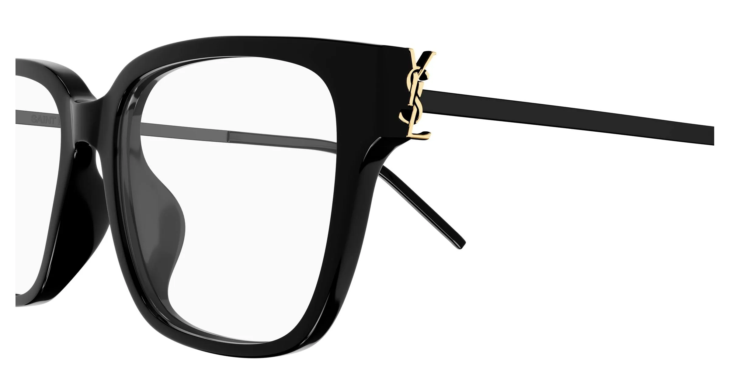 SAINT LAURENT SL M48O_A/FN 001 Montature da vista Acetato Nero Trasparente Squadrata ["Antiriflesso"] - immagine 3