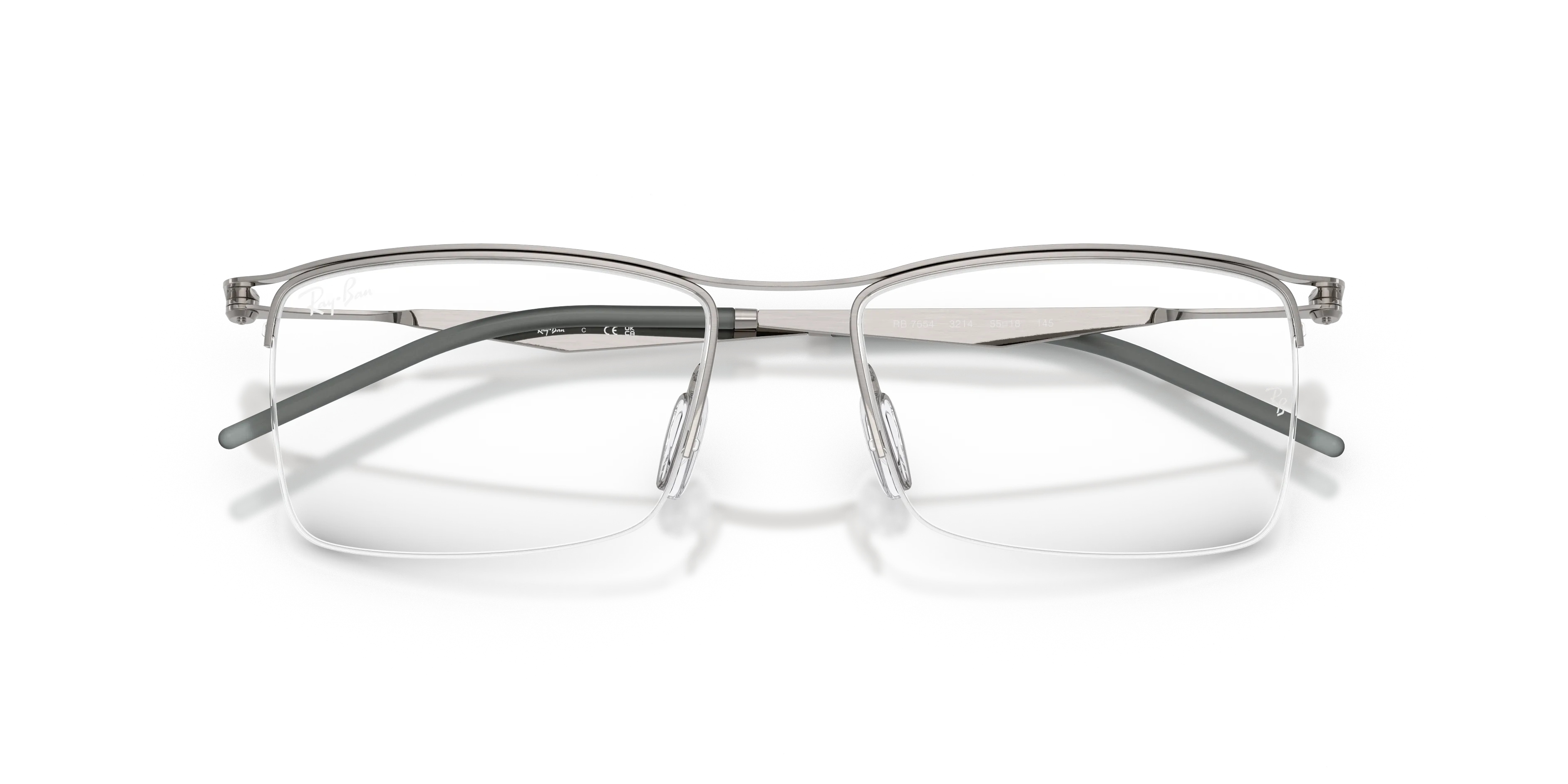 Ray - Ban RX7554 3214 Montature da vista Metallo Grigio Squadrata Normale - immagine 2
