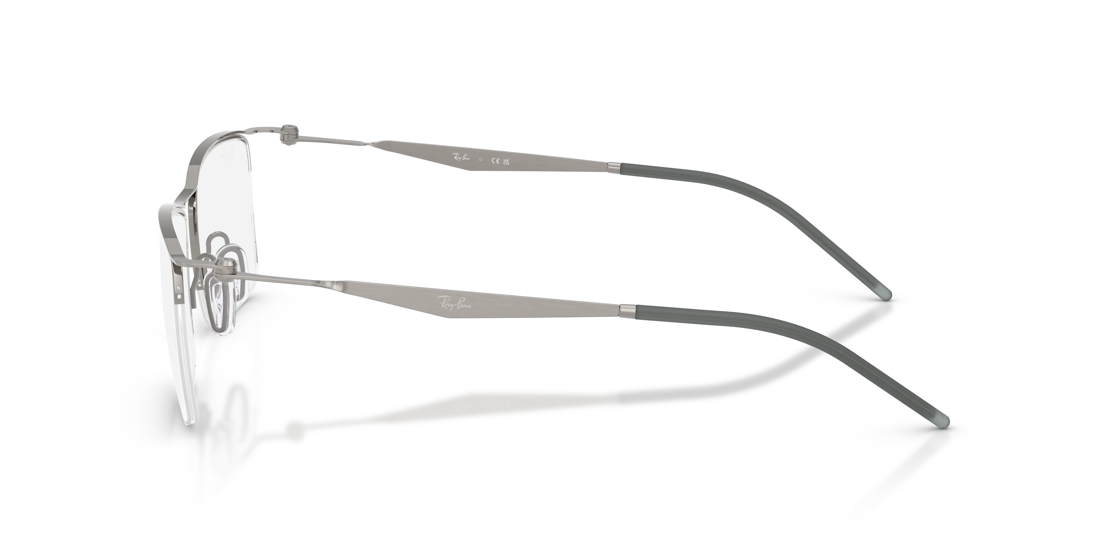 Ray - Ban RX7554 3214 Montature da vista Metallo Grigio Squadrata Normale - immagine 4