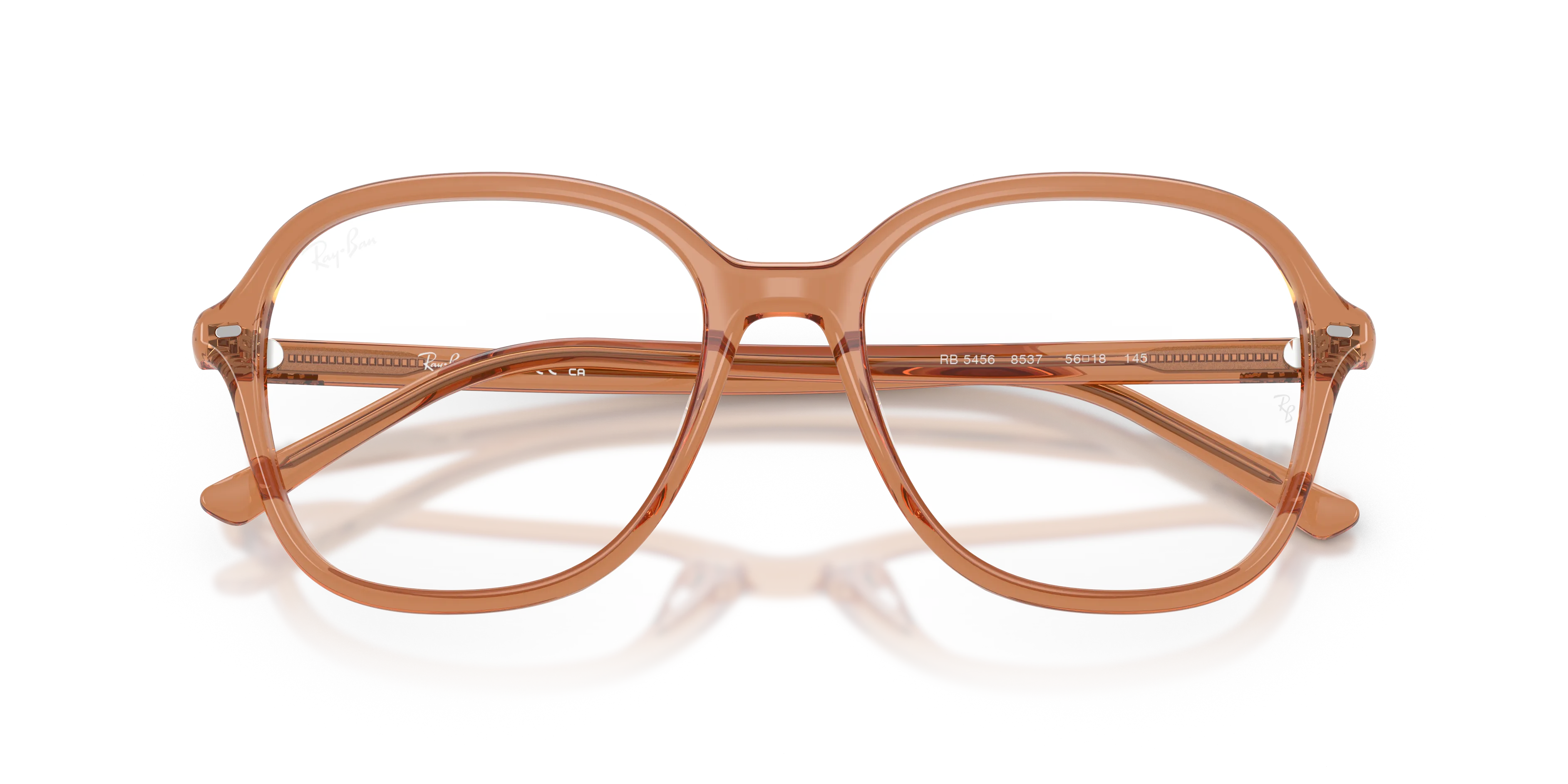 Ray - Ban RX5456 8537 Montature da vista Acetato Marrone Squadrata Normale - immagine 2