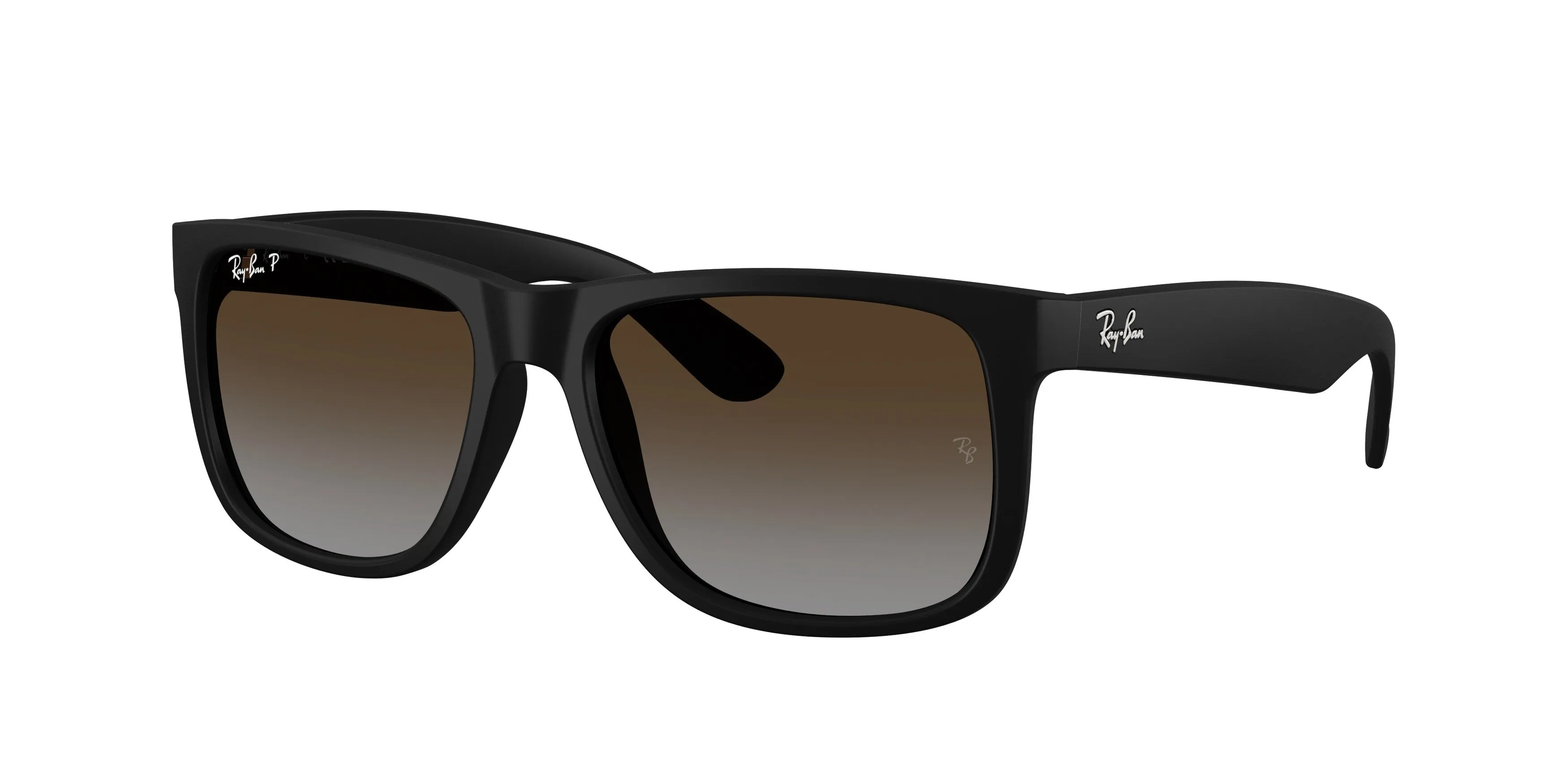Ray - Ban RB4165 JUSTIN 622/T5 Occhiali da sole Nylon Nero Squadrata Polarizzata - immagine 1