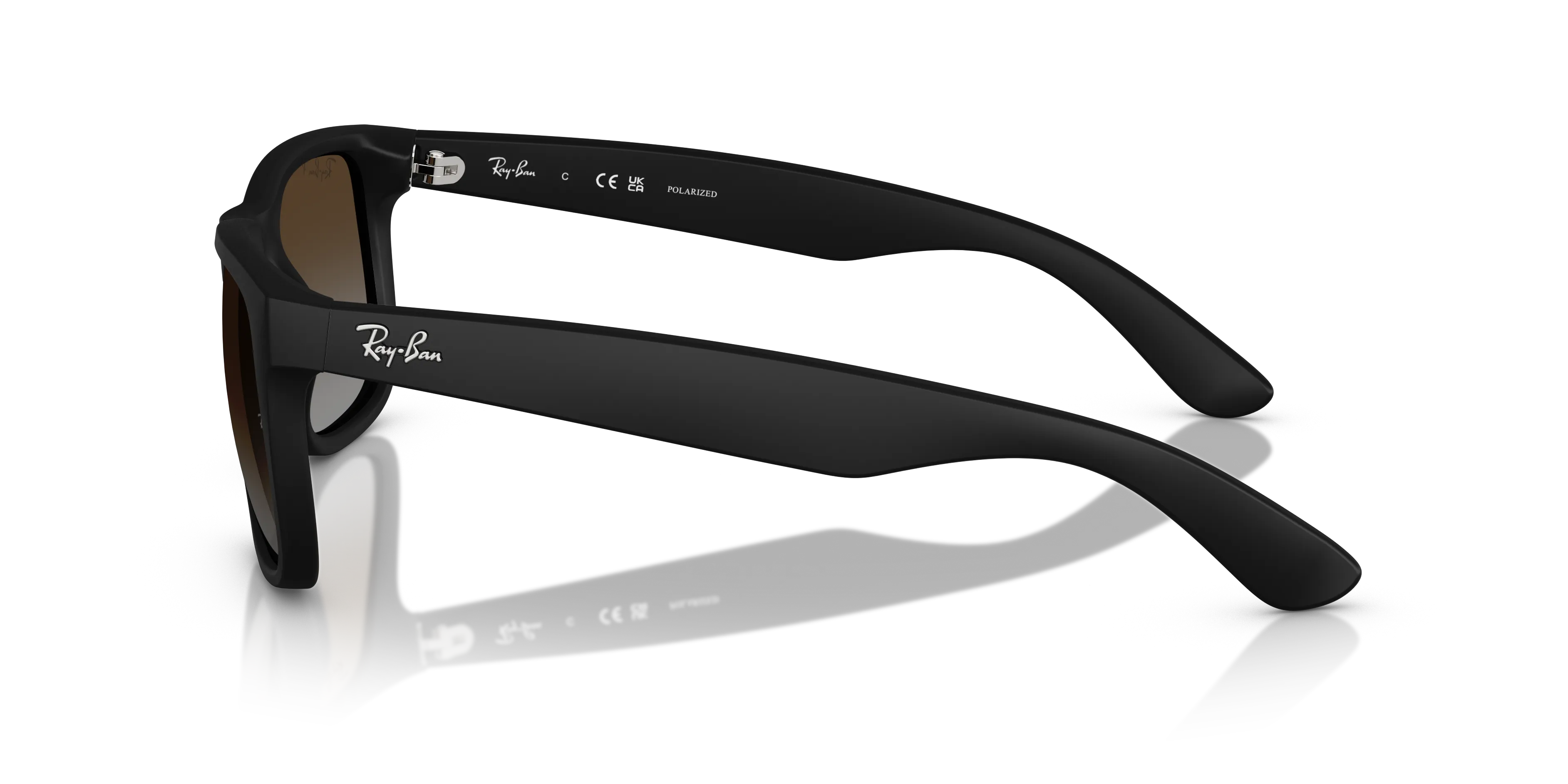 Ray - Ban RB4165 JUSTIN 622/T5 Occhiali da sole Nylon Nero Squadrata Polarizzata - immagine 4