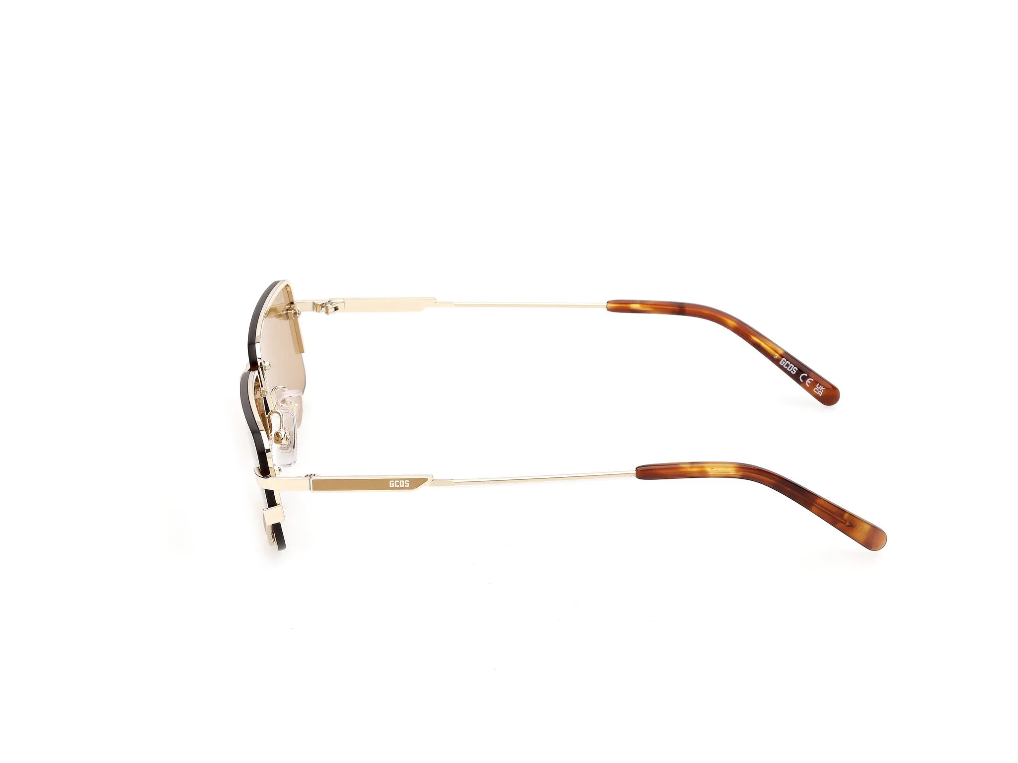 GCDS GD0083 32J Occhiali da sole Metallo Oro Giallo Normale - immagine 3