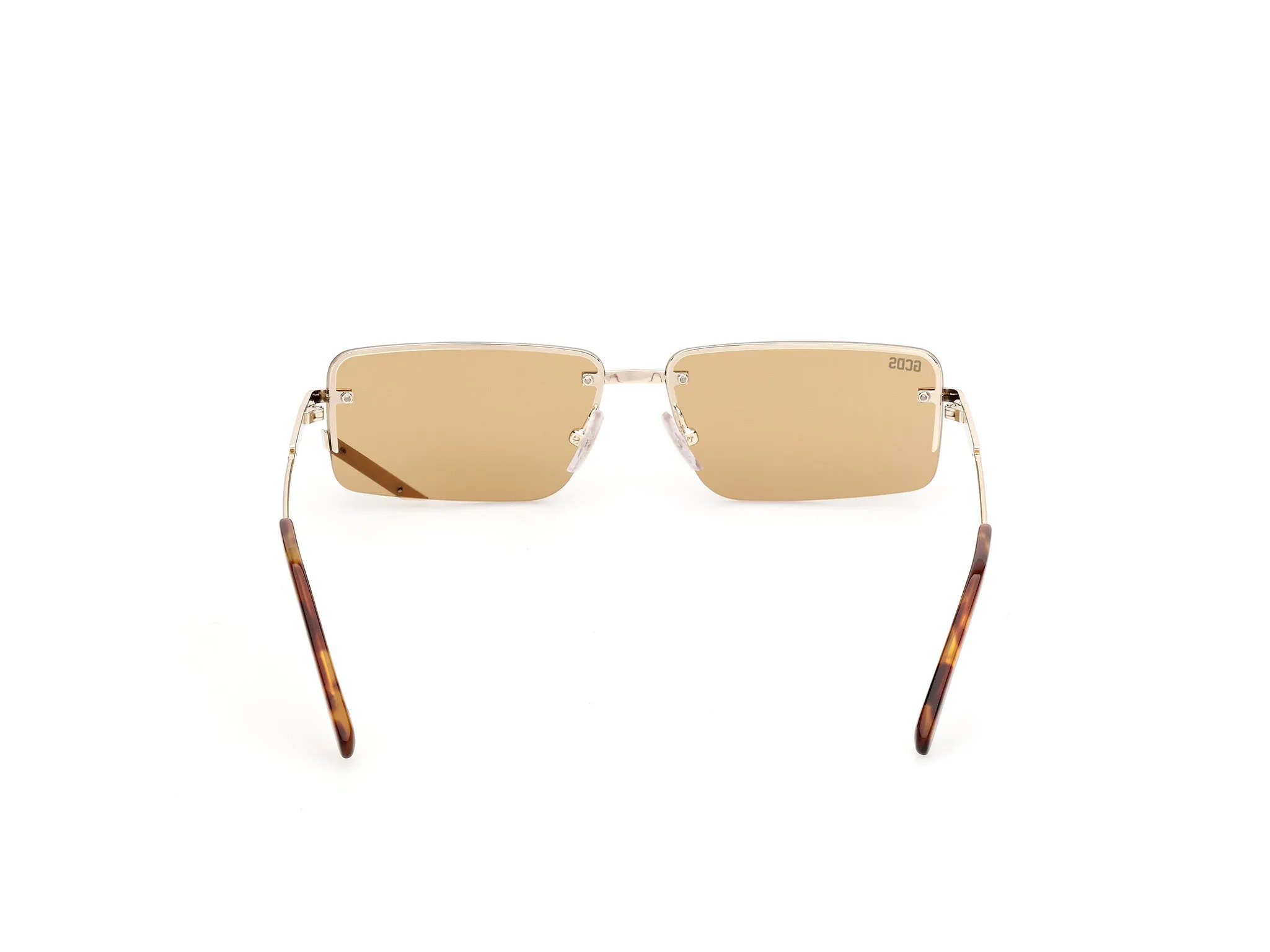 GCDS GD0083 32J Occhiali da sole Metallo Oro Giallo Normale - immagine 4