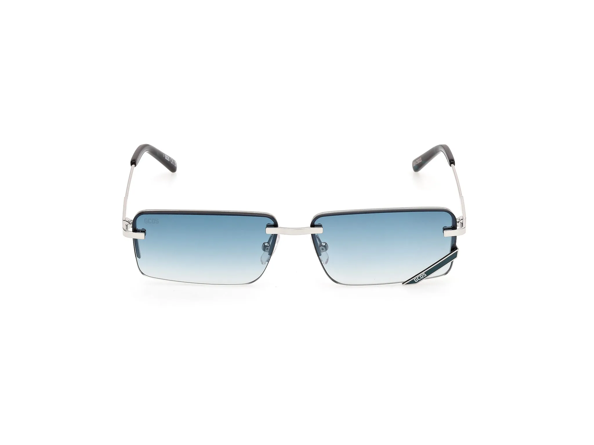 GCDS GD0083 16P Occhiali da sole Metallo Palladio Verde Normale - immagine 2